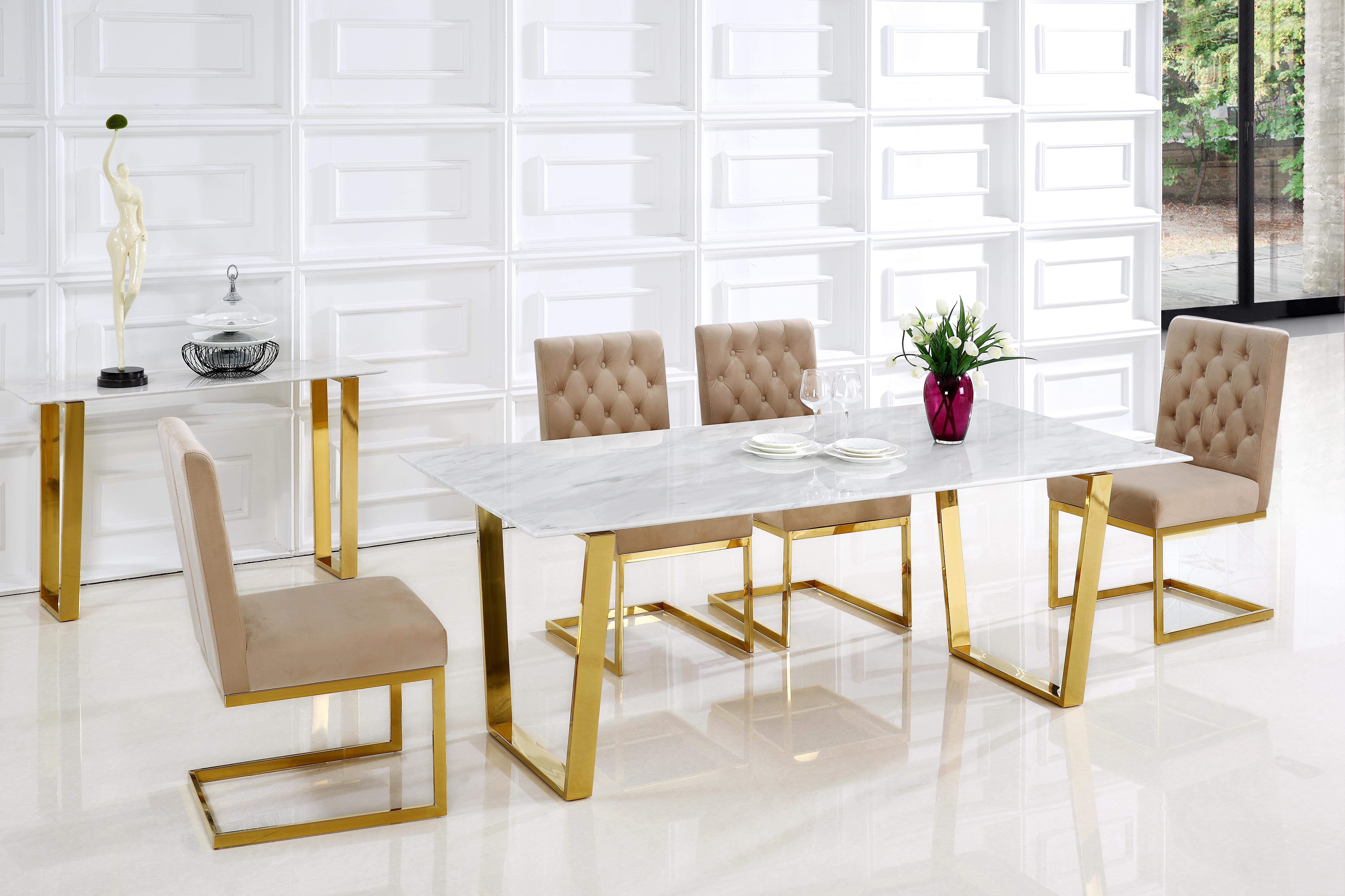 Cameron Gold Dining Table - Luxury Home Furniture (MI)