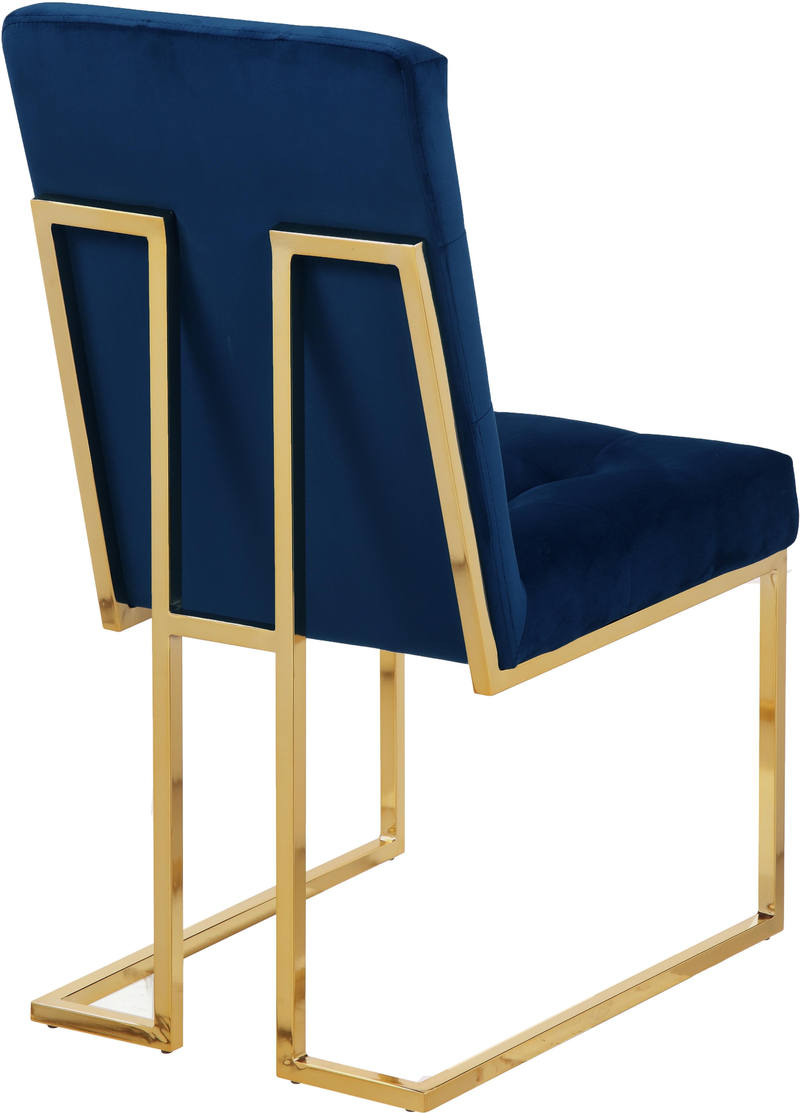 Pierre Navy Velvet Dining Chair - Luxury Home Furniture (MI)