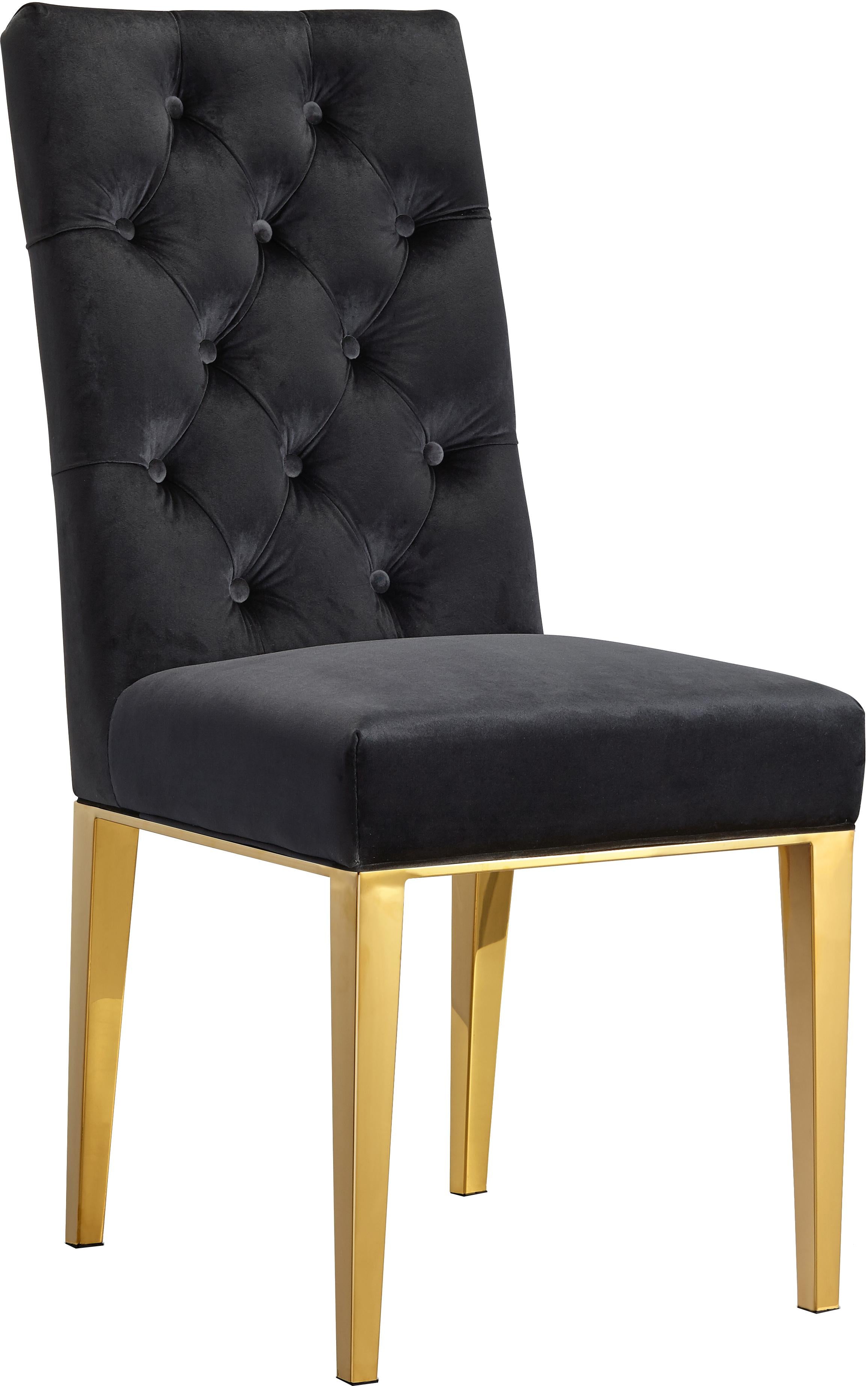 Capri Black Velvet Dining Chair - Luxury Home Furniture (MI)