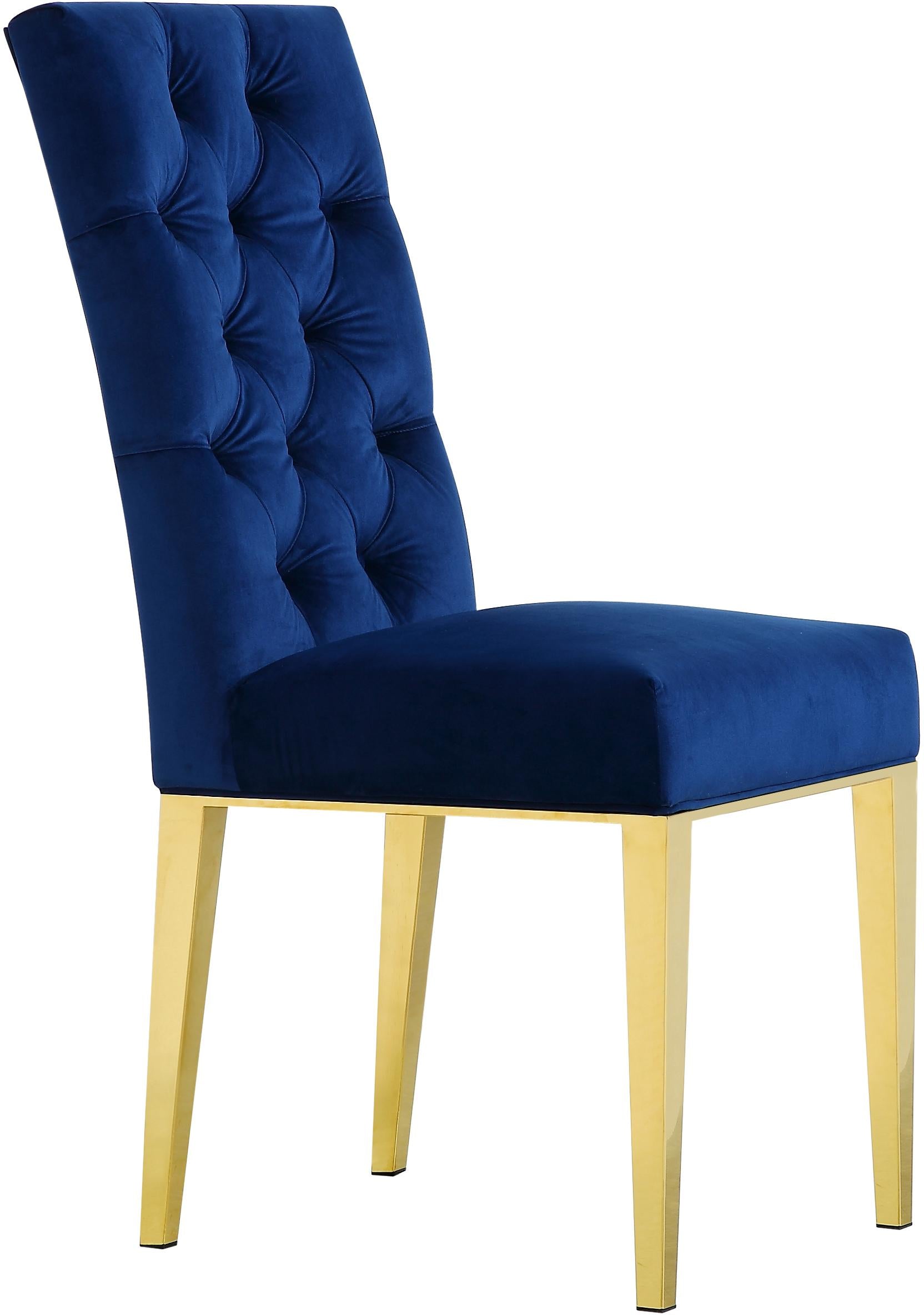 Capri Navy Velvet Dining Chair - Luxury Home Furniture (MI)