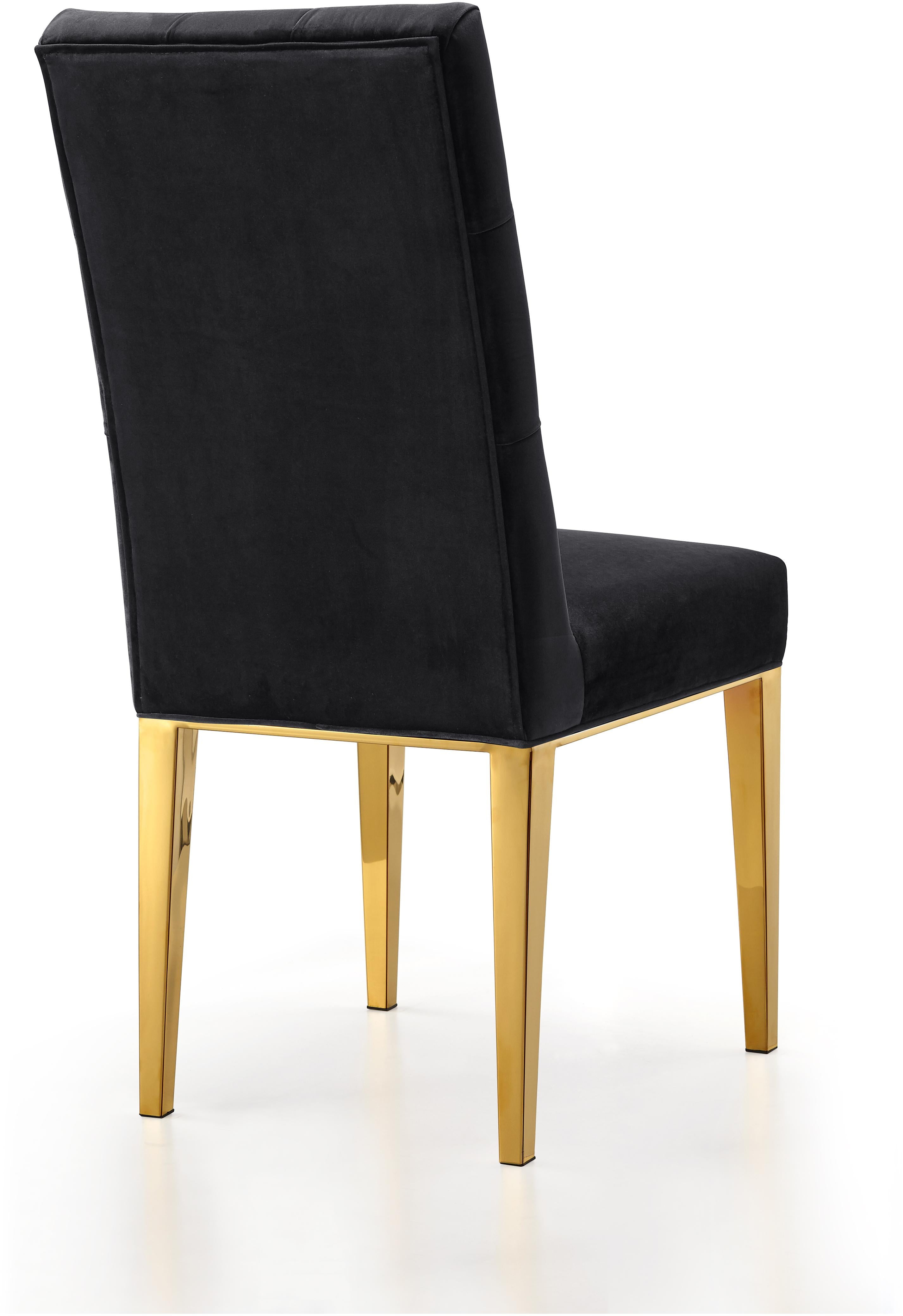 Capri Black Velvet Dining Chair - Luxury Home Furniture (MI)