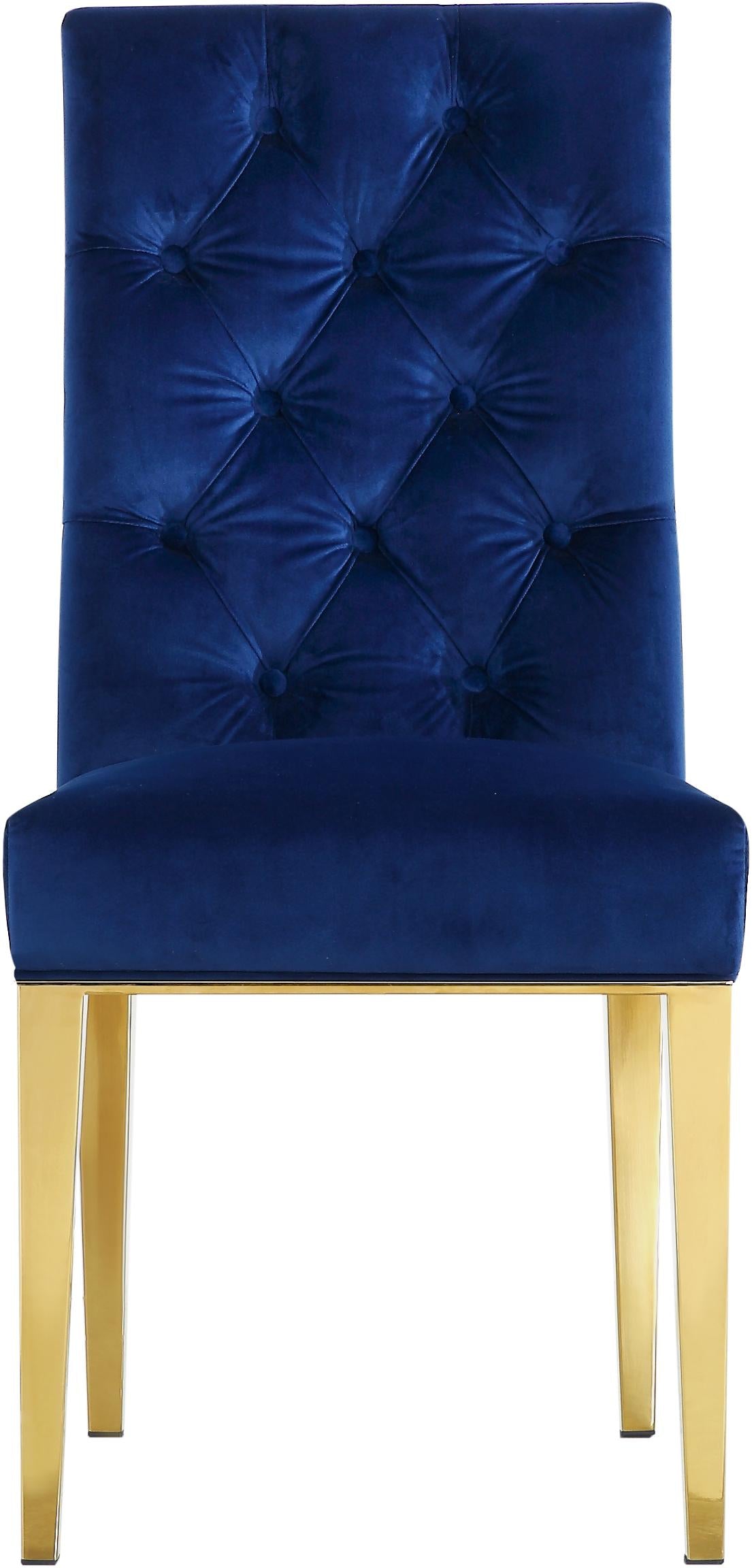 Capri Navy Velvet Dining Chair - Luxury Home Furniture (MI)