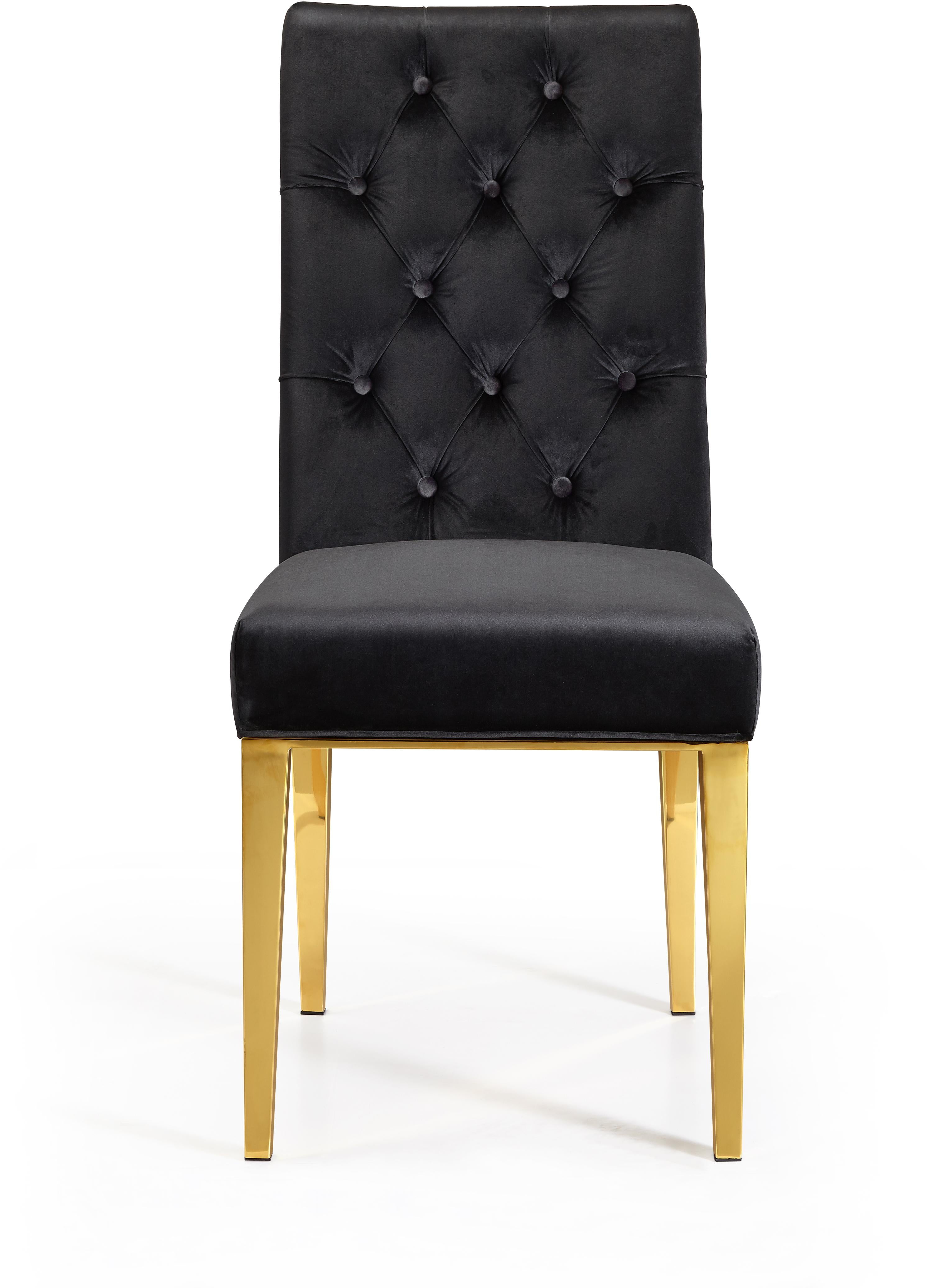 Capri Black Velvet Dining Chair - Luxury Home Furniture (MI)