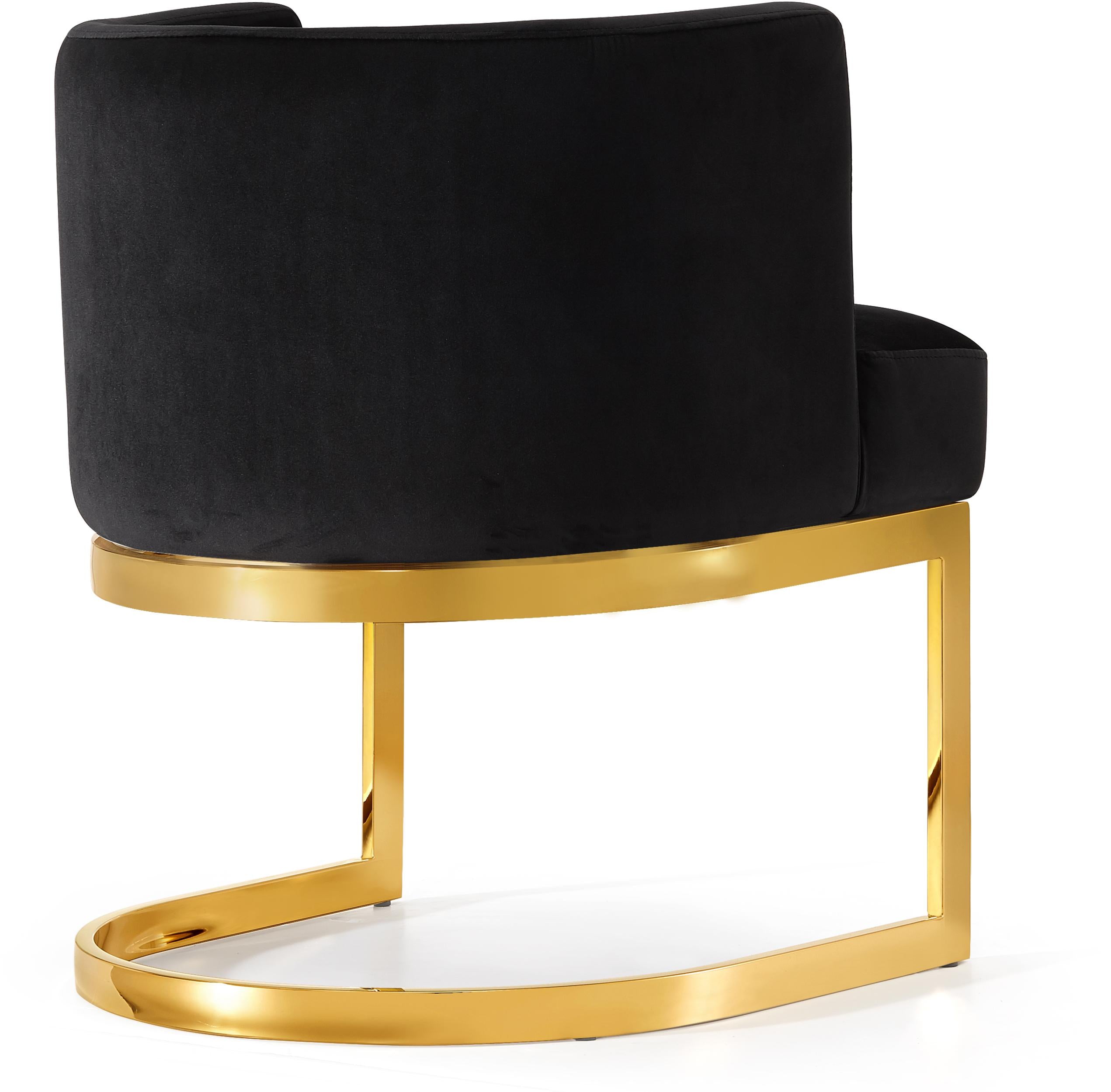 Gianna Black Velvet Dining Chair - Luxury Home Furniture (MI)