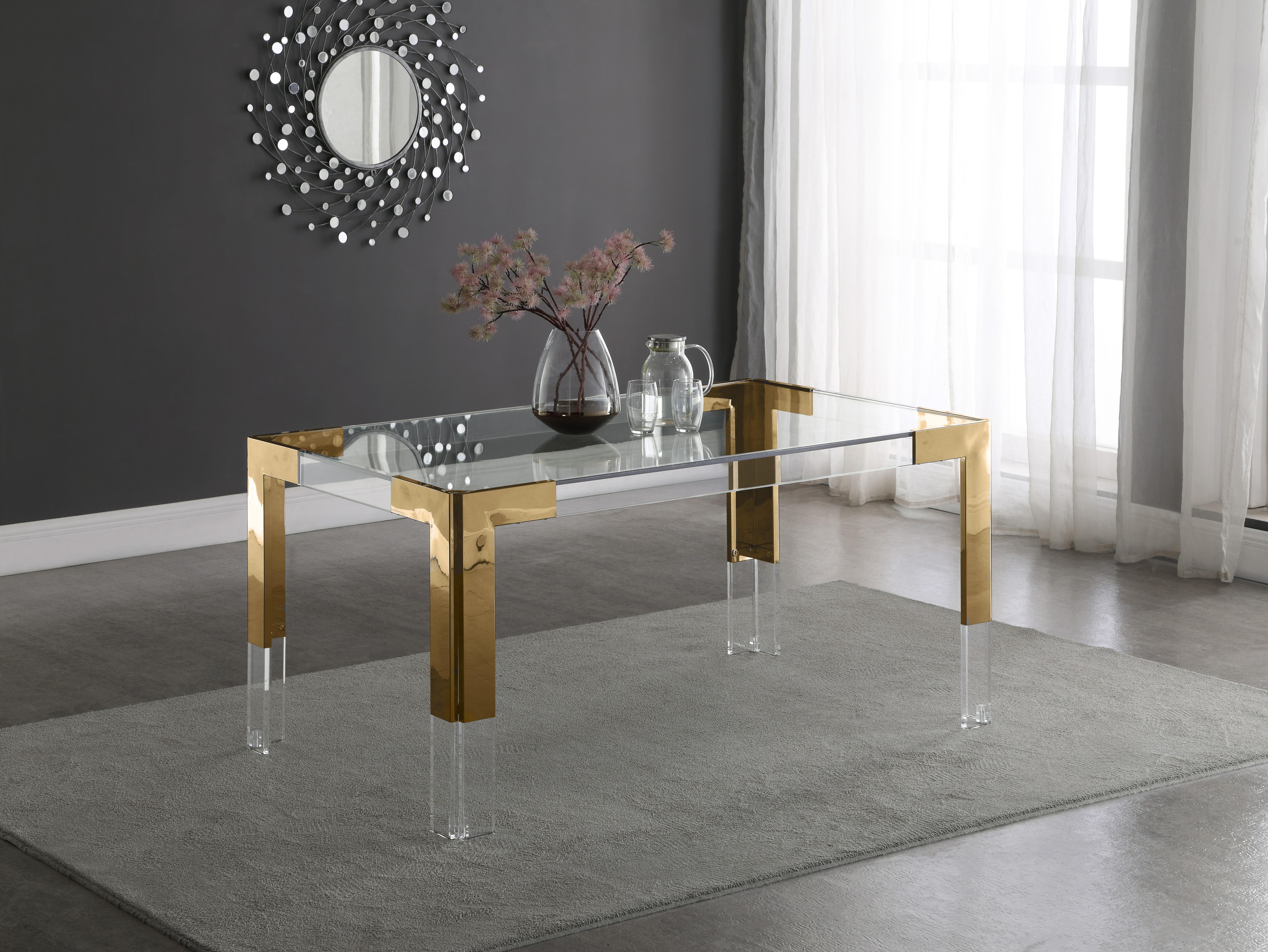 Casper Rich Gold Dining Table - Luxury Home Furniture (MI)