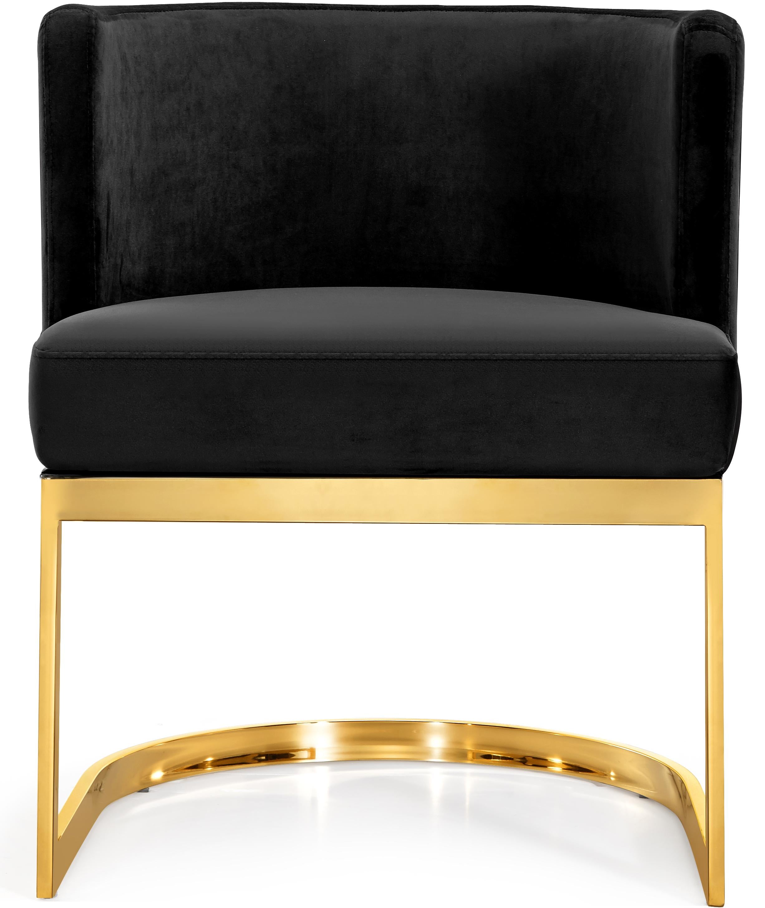 Gianna Black Velvet Dining Chair - Luxury Home Furniture (MI)