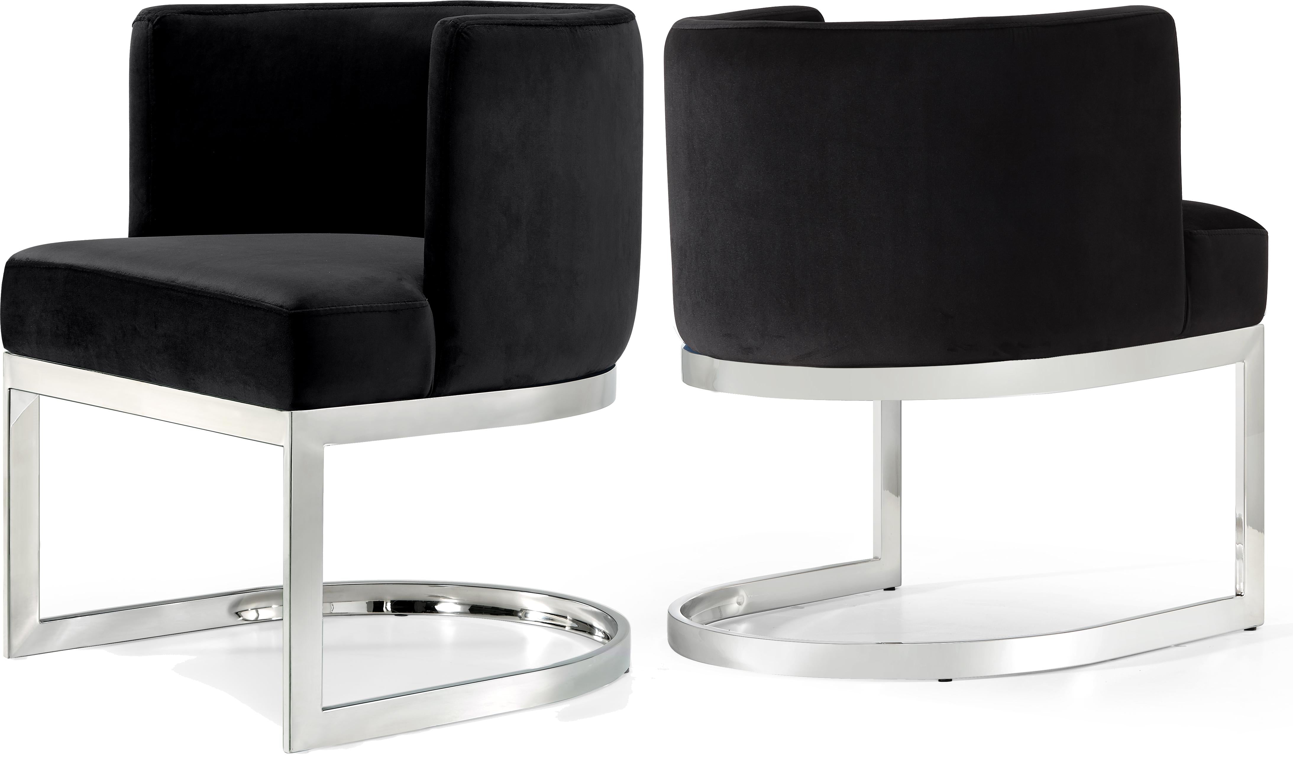 Gianna Black Velvet Dining Chair - Luxury Home Furniture (MI)