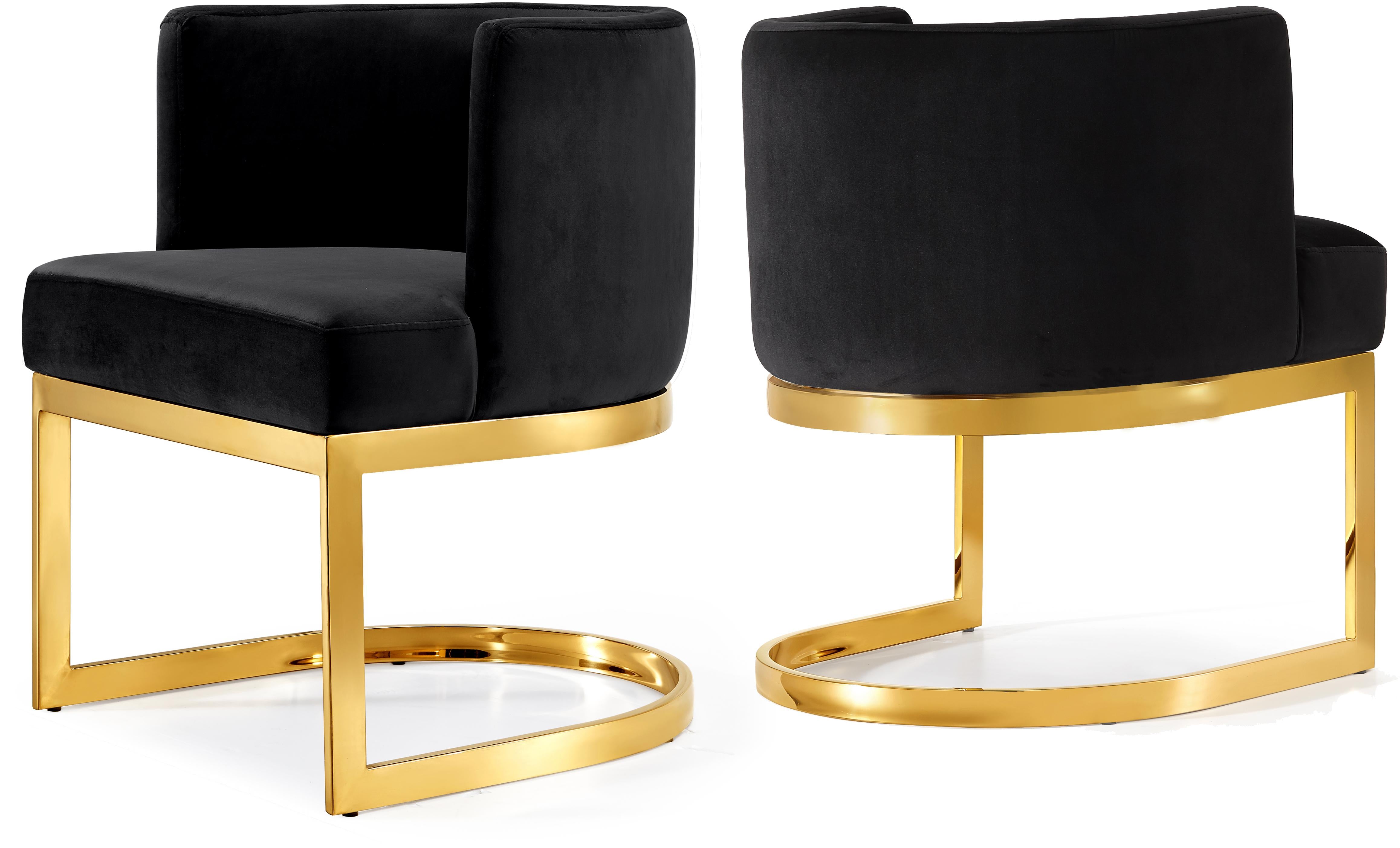 Gianna Black Velvet Dining Chair - Luxury Home Furniture (MI)