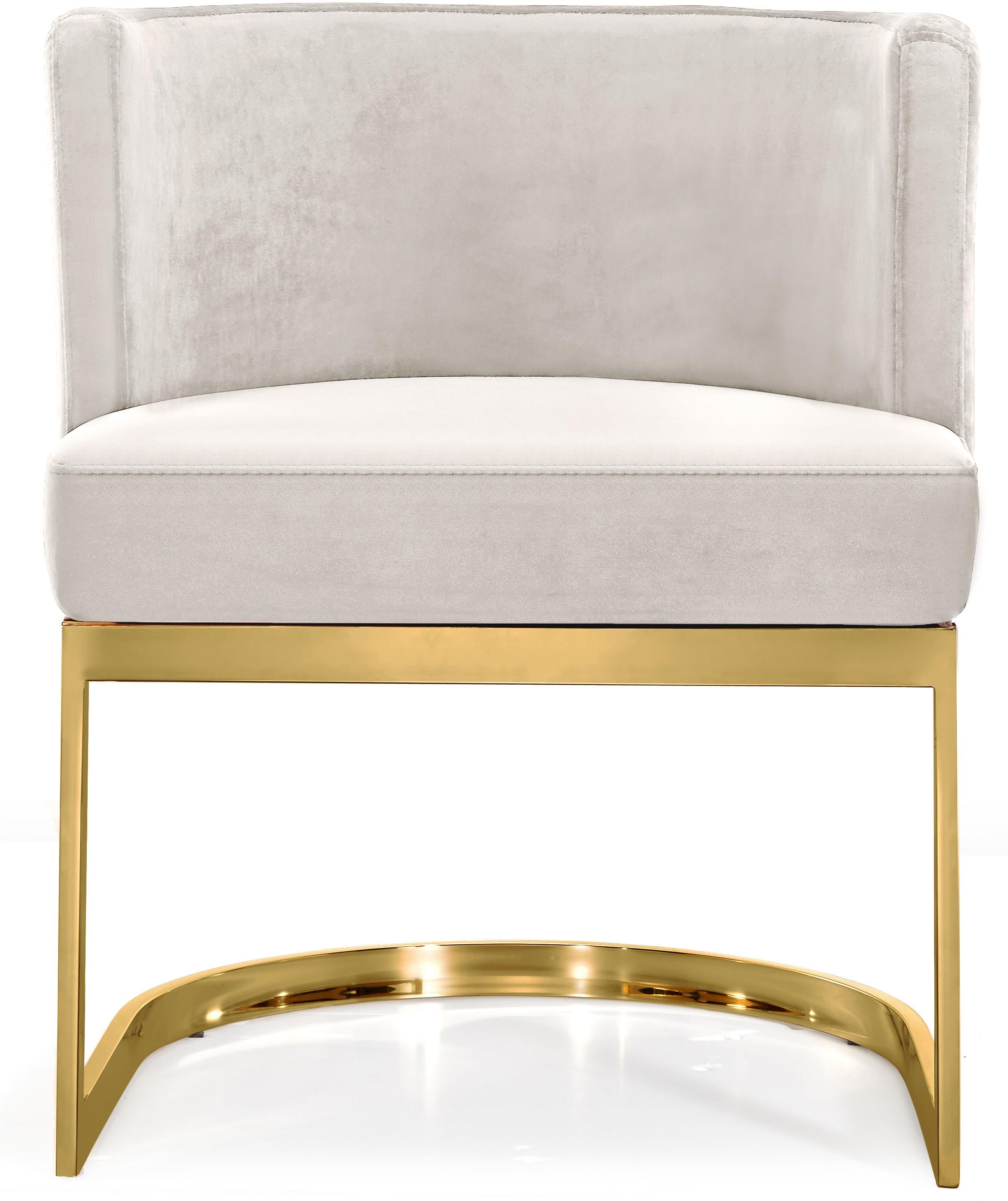 Gianna Cream Velvet Dining Chair - Luxury Home Furniture (MI)