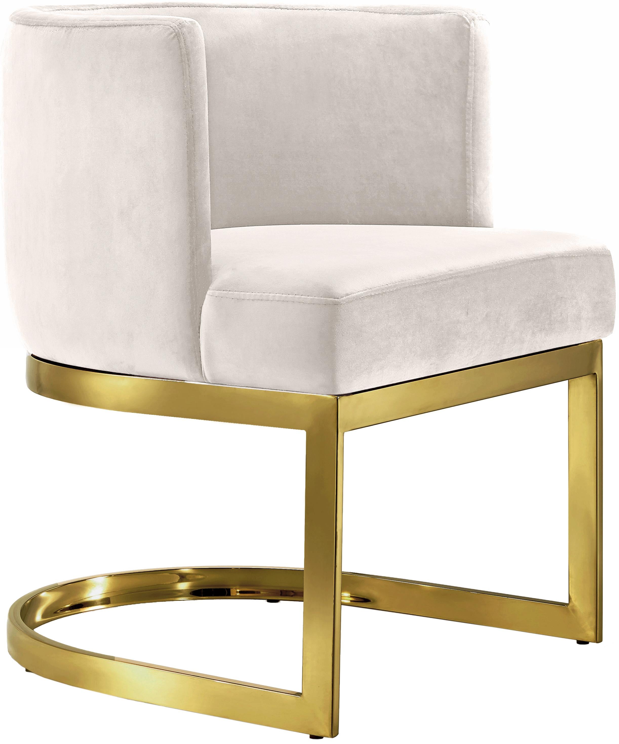 Gianna Cream Velvet Dining Chair - Luxury Home Furniture (MI)