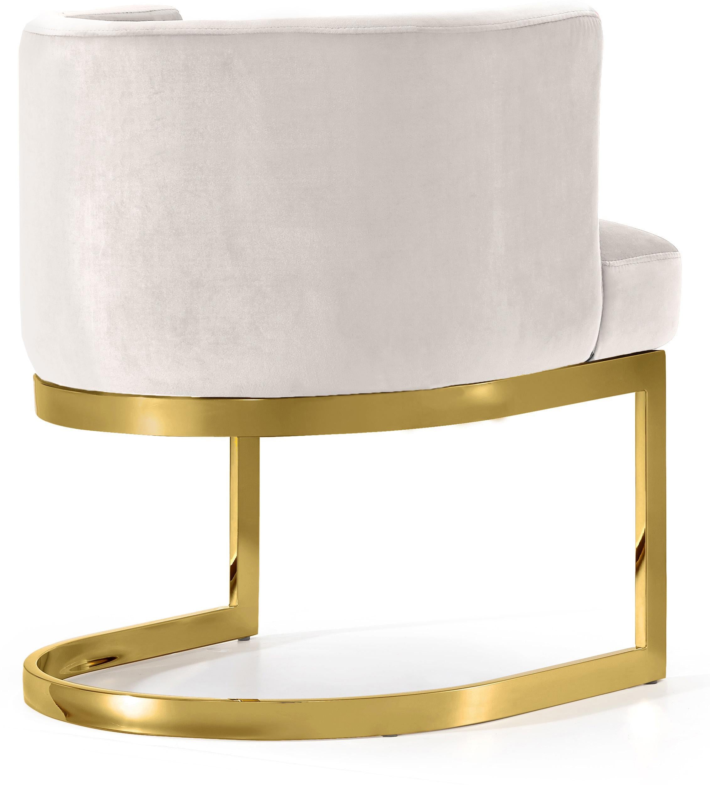 Gianna Cream Velvet Dining Chair - Luxury Home Furniture (MI)