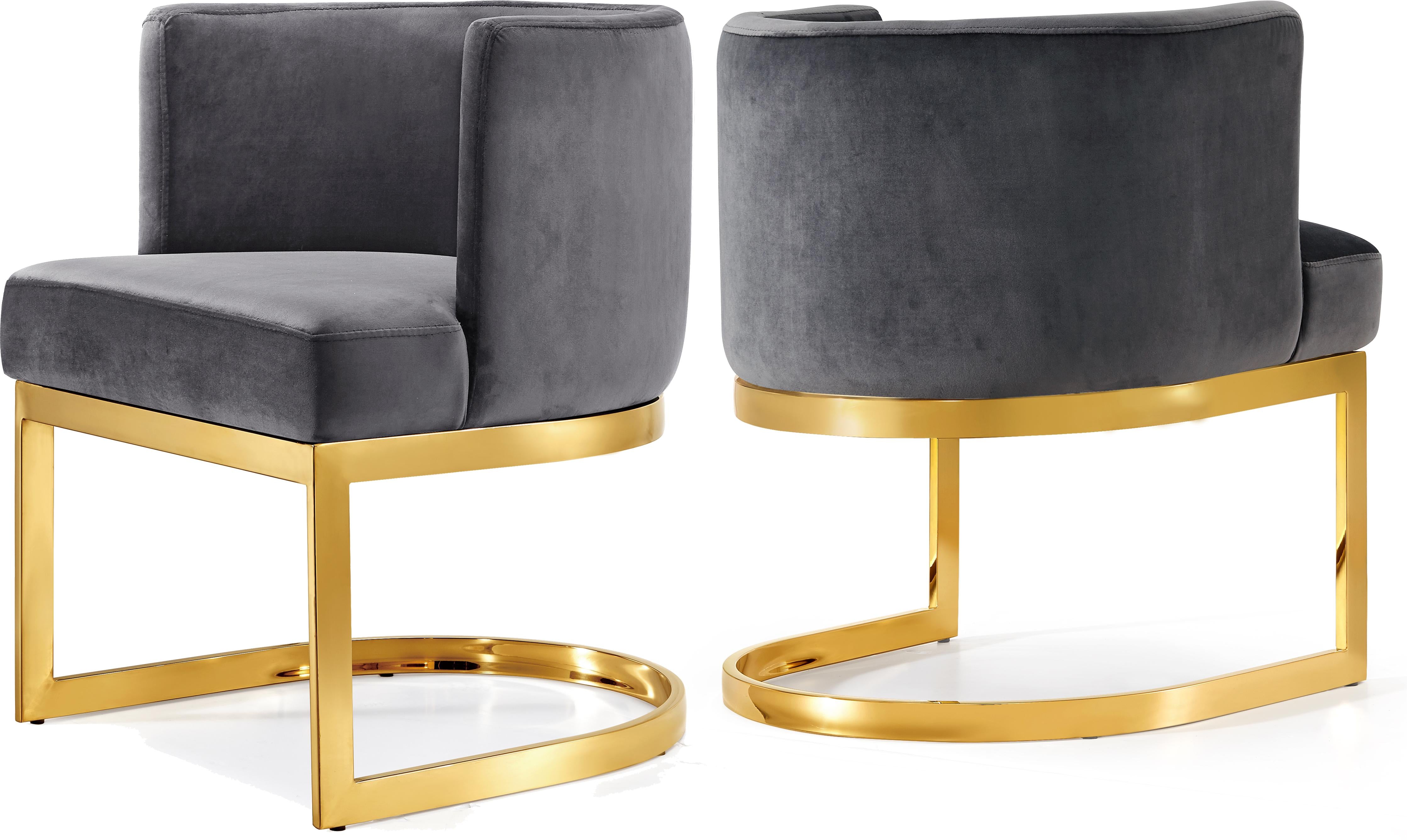 Gianna Grey Velvet Dining Chair - Luxury Home Furniture (MI)