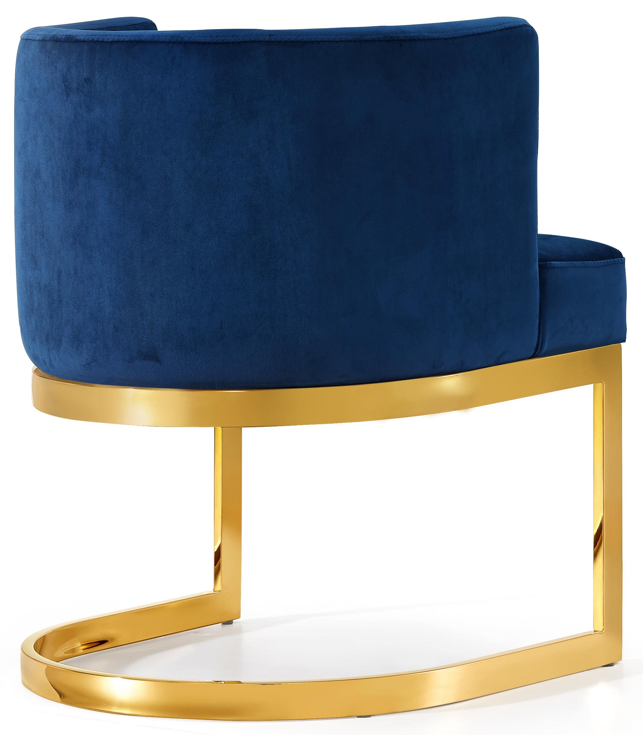 Gianna Navy Velvet Dining Chair - Luxury Home Furniture (MI)