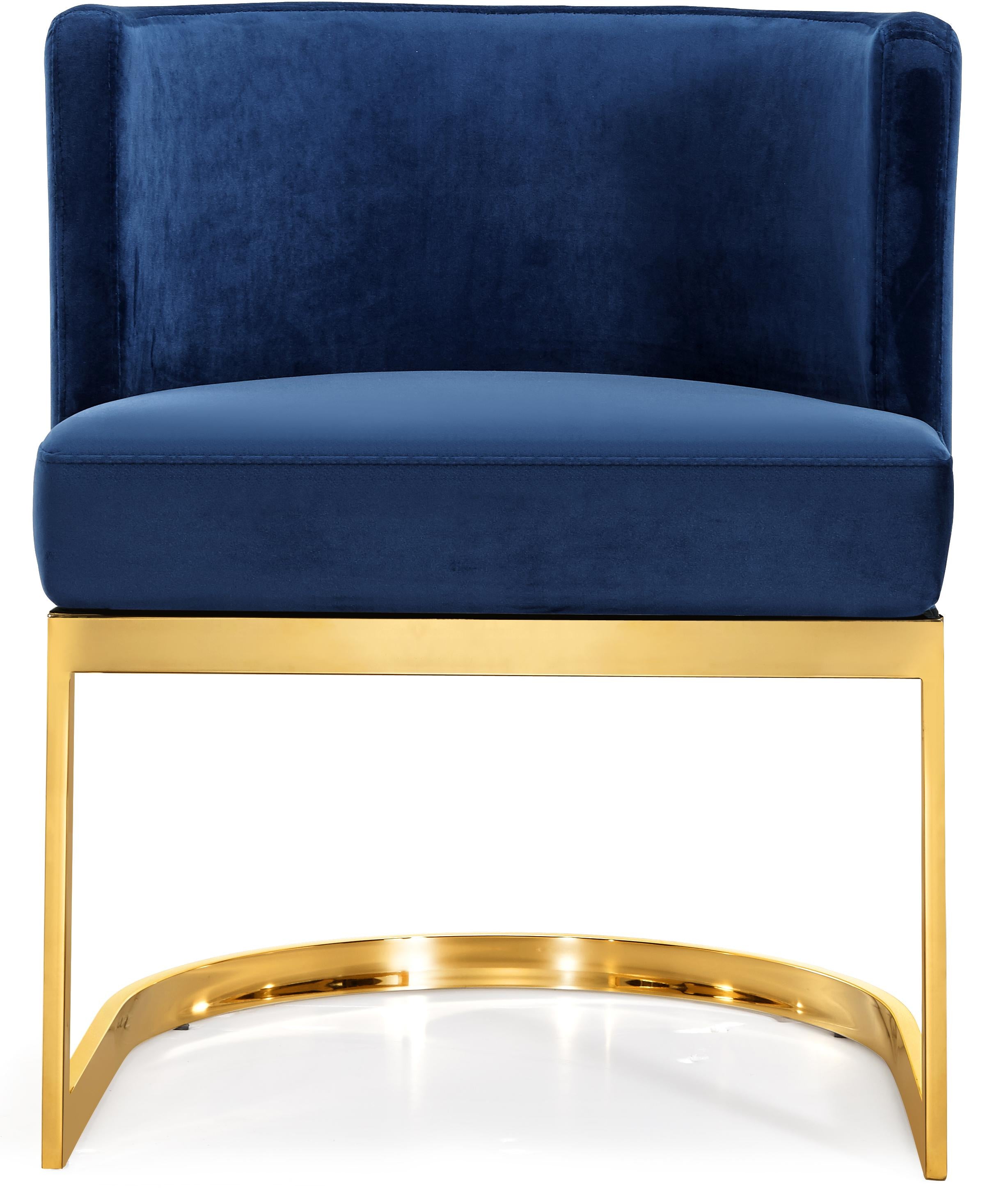Gianna Navy Velvet Dining Chair - Luxury Home Furniture (MI)