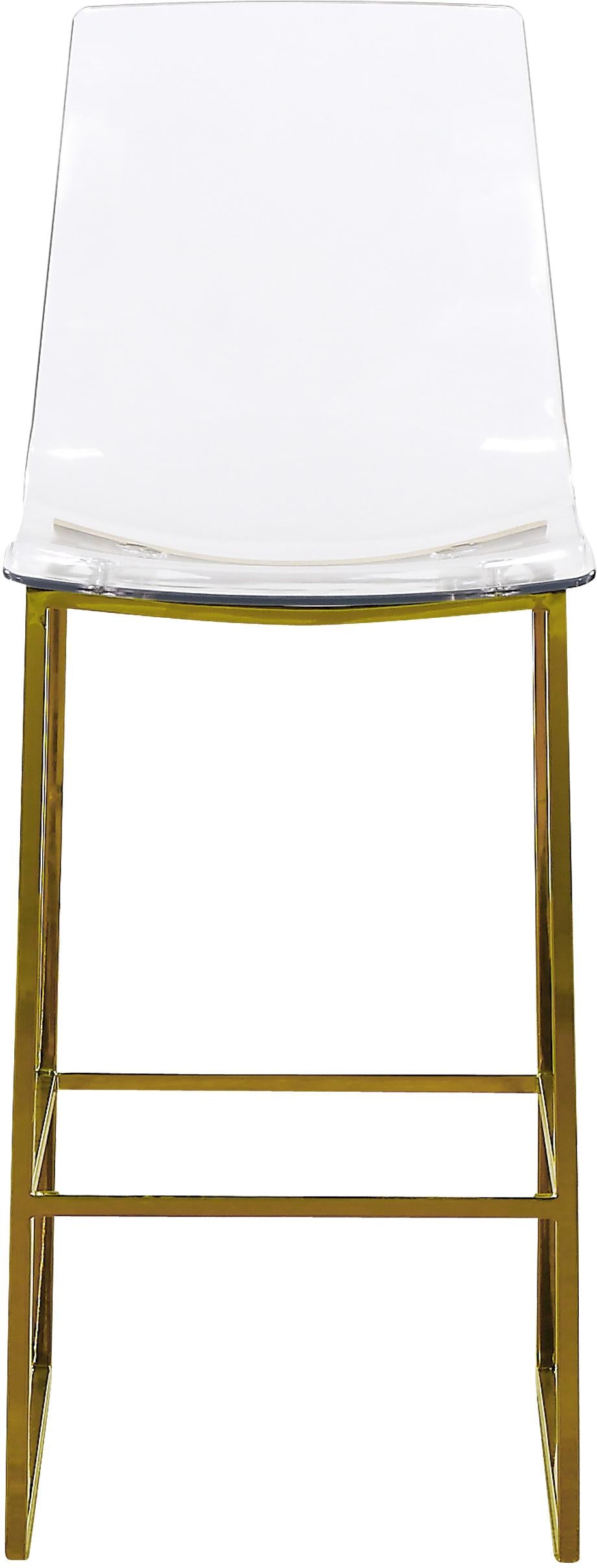 Lumen Gold Metal/Lucite Polycarbonate Stool - Luxury Home Furniture (MI)