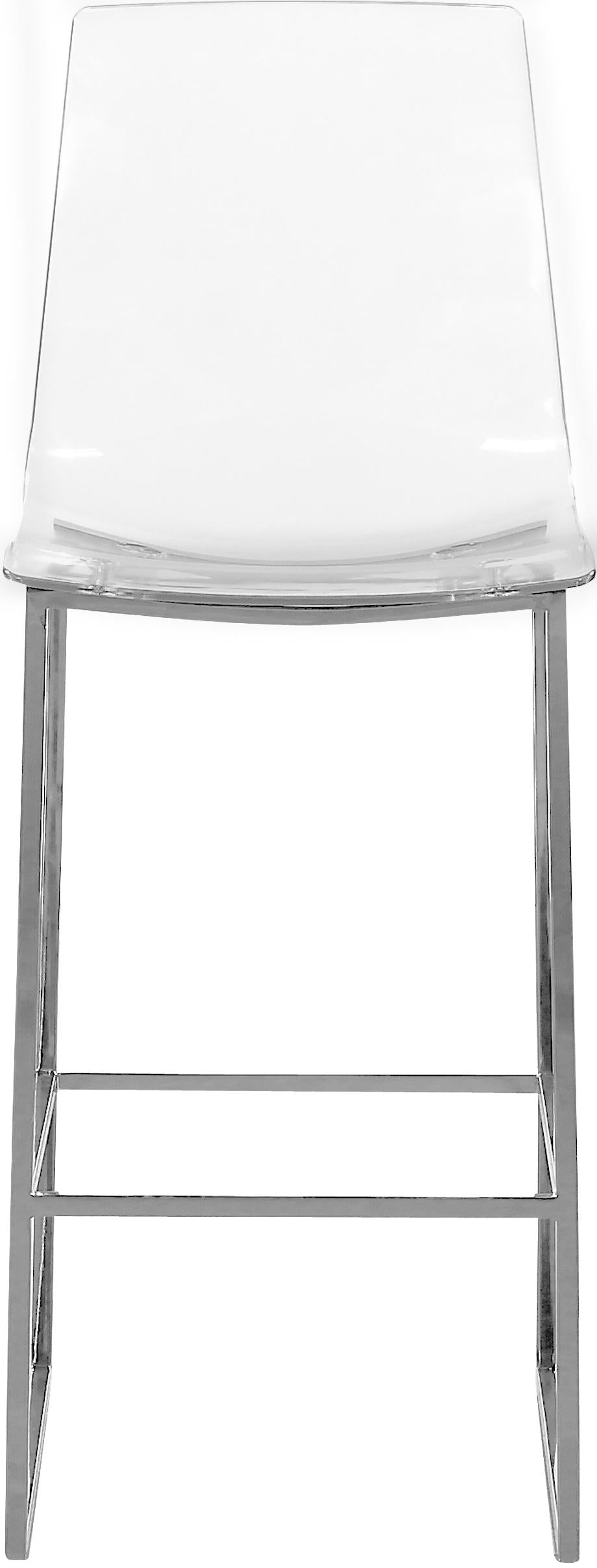 Lumen Chrome Metal/Lucite Polycarbonate Stool - Luxury Home Furniture (MI)