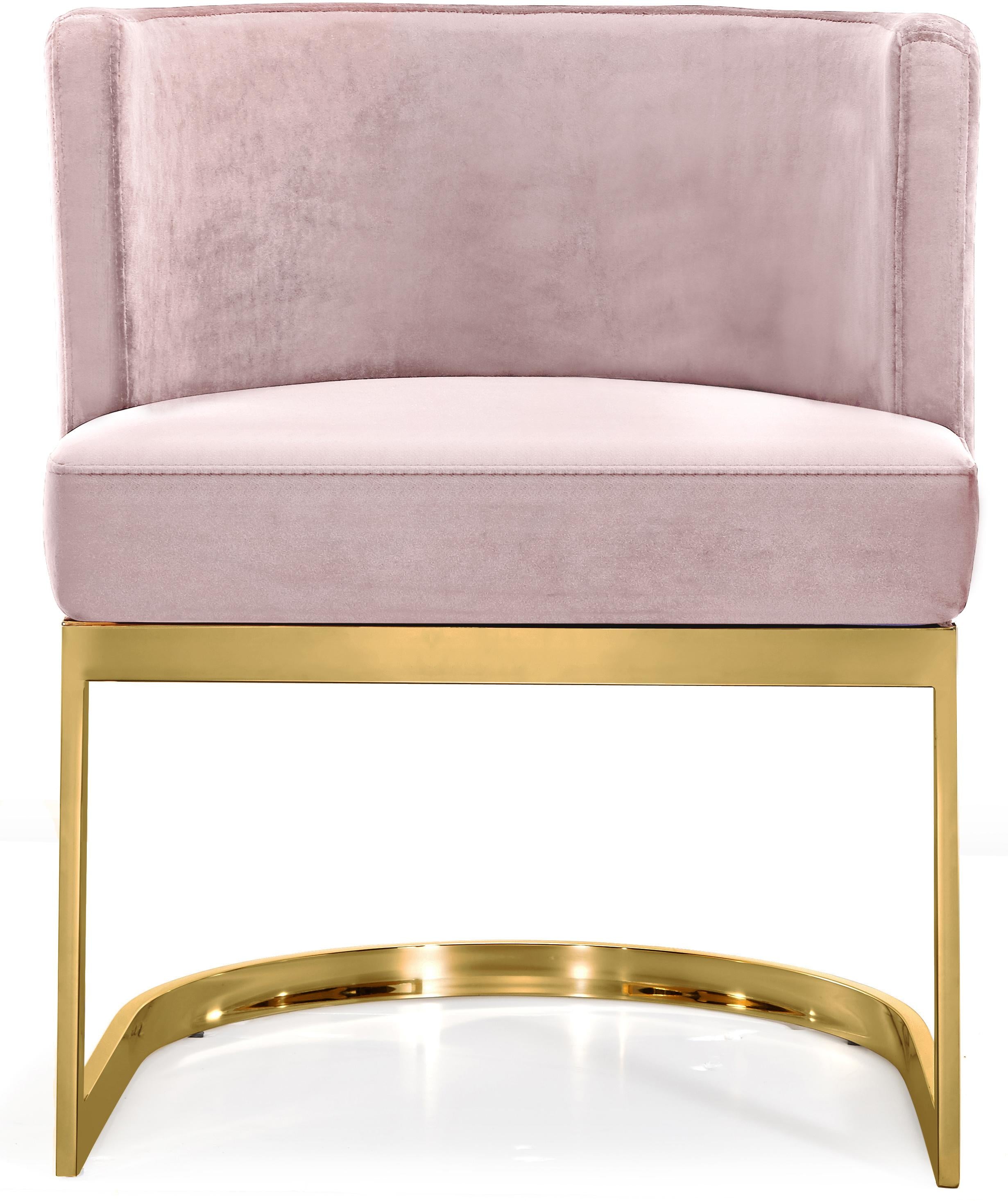 Gianna Pink Velvet Dining Chair - Luxury Home Furniture (MI)