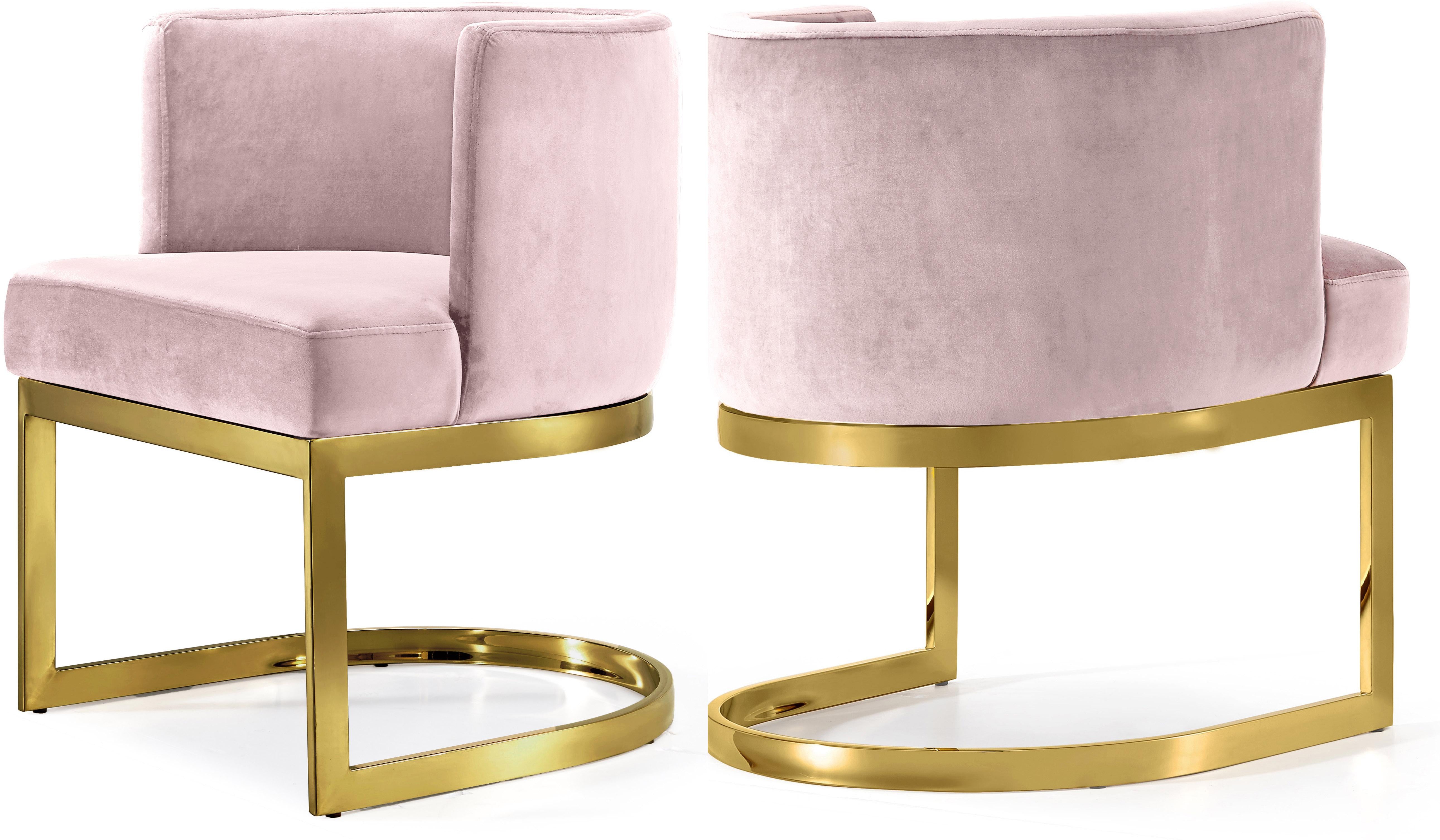 Gianna Pink Velvet Dining Chair - Luxury Home Furniture (MI)