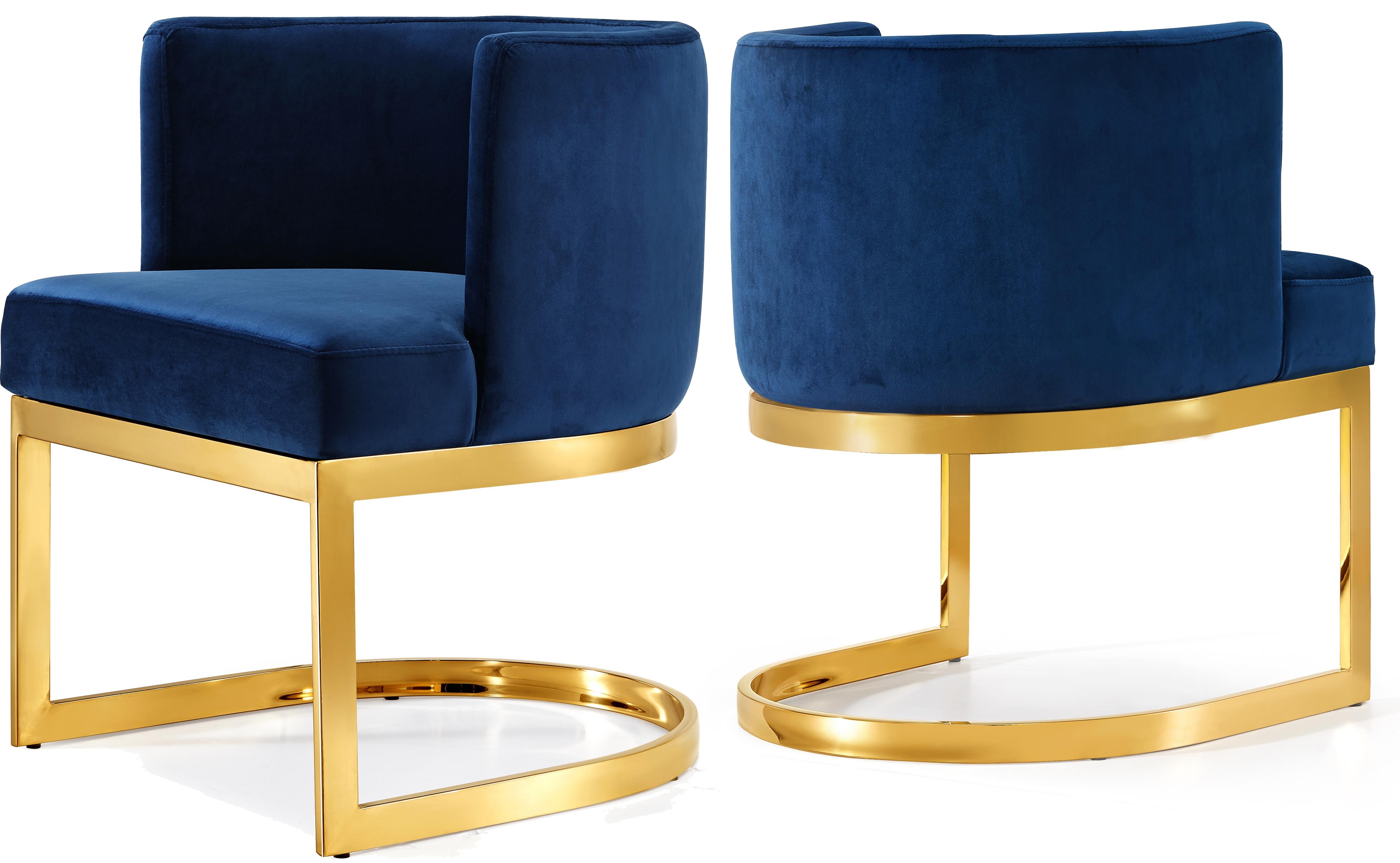 Gianna Navy Velvet Dining Chair - Luxury Home Furniture (MI)