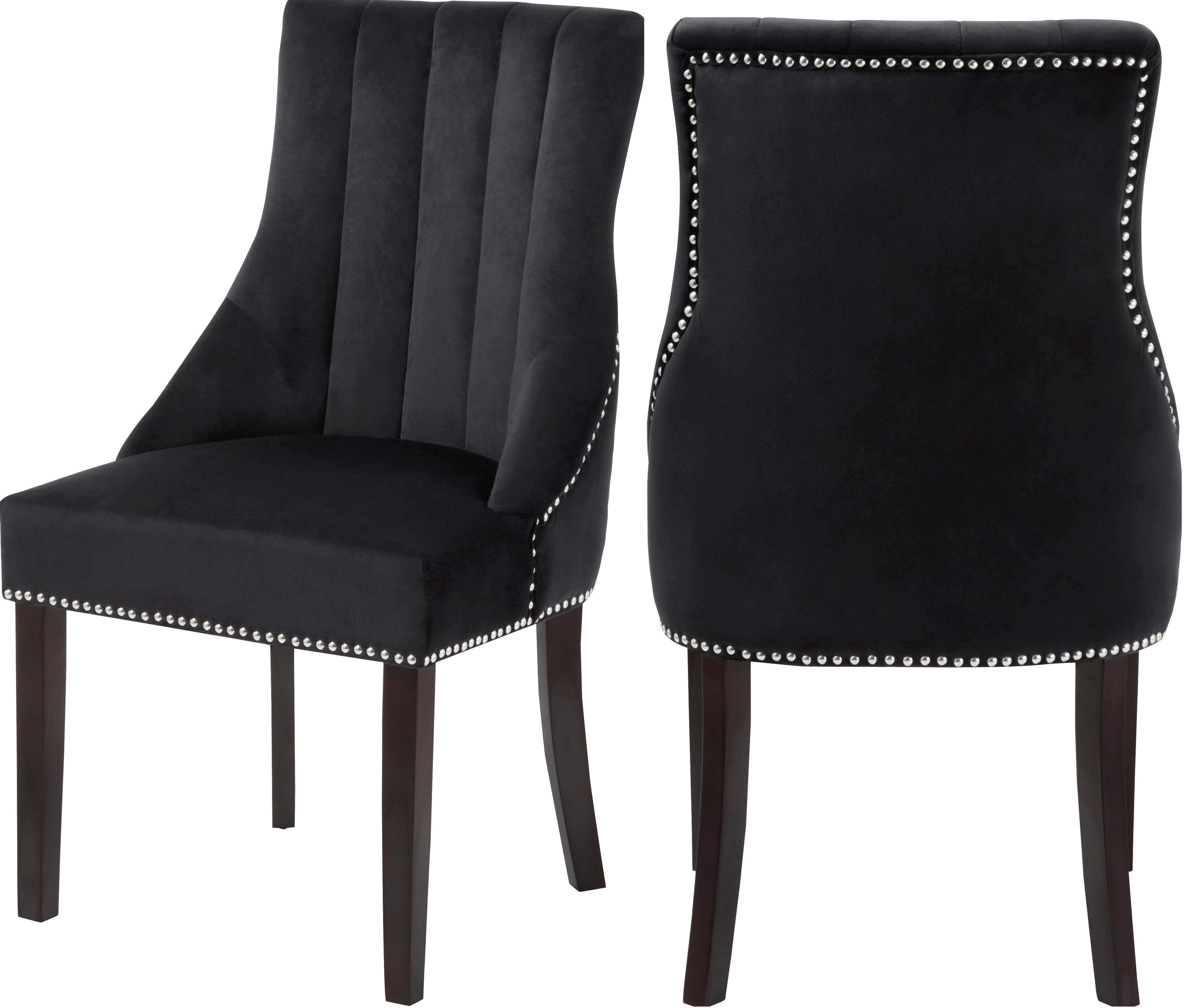Oxford Black Velvet Dining Chair - Luxury Home Furniture (MI)