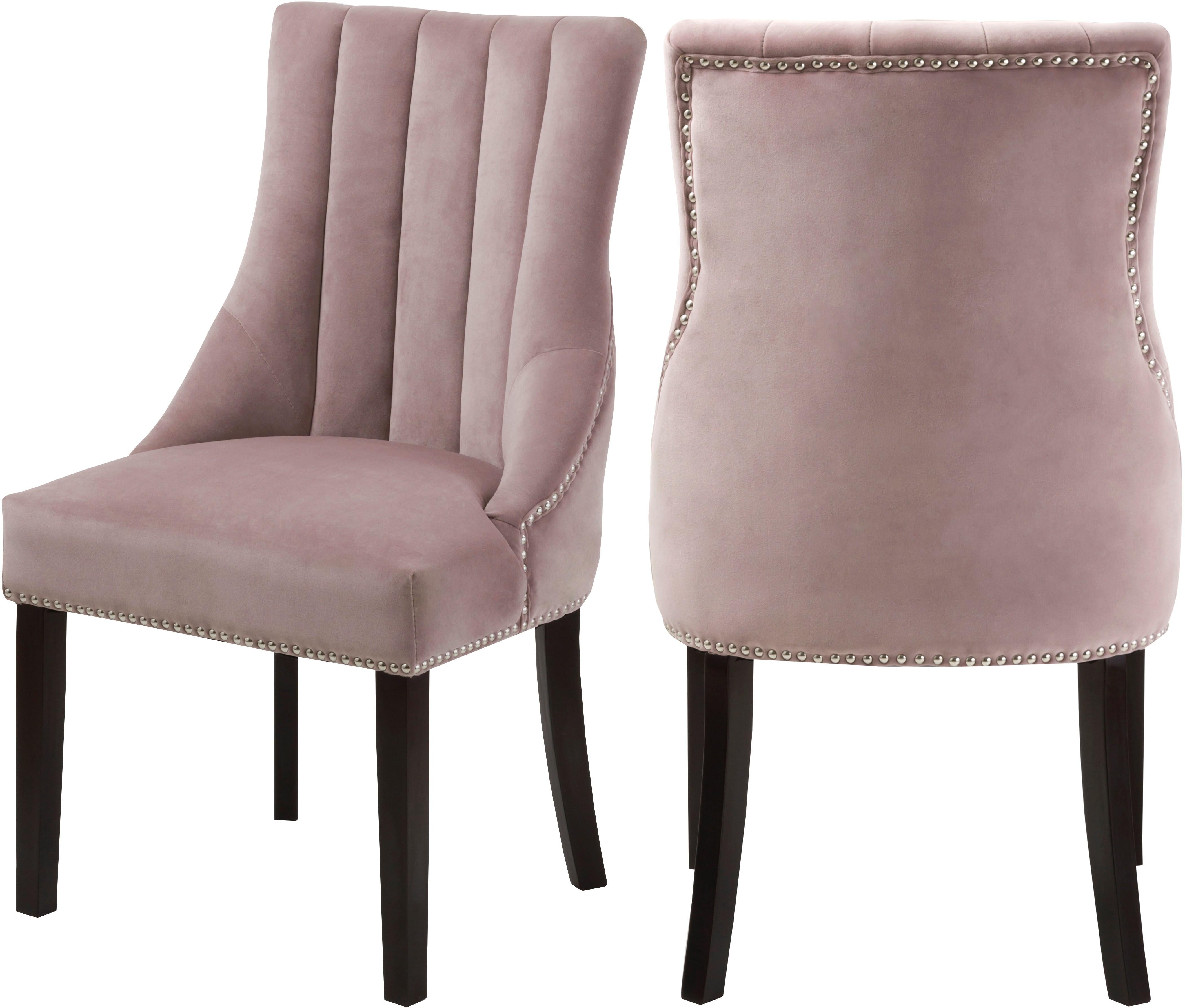 Oxford Pink Velvet Dining Chair - Luxury Home Furniture (MI)