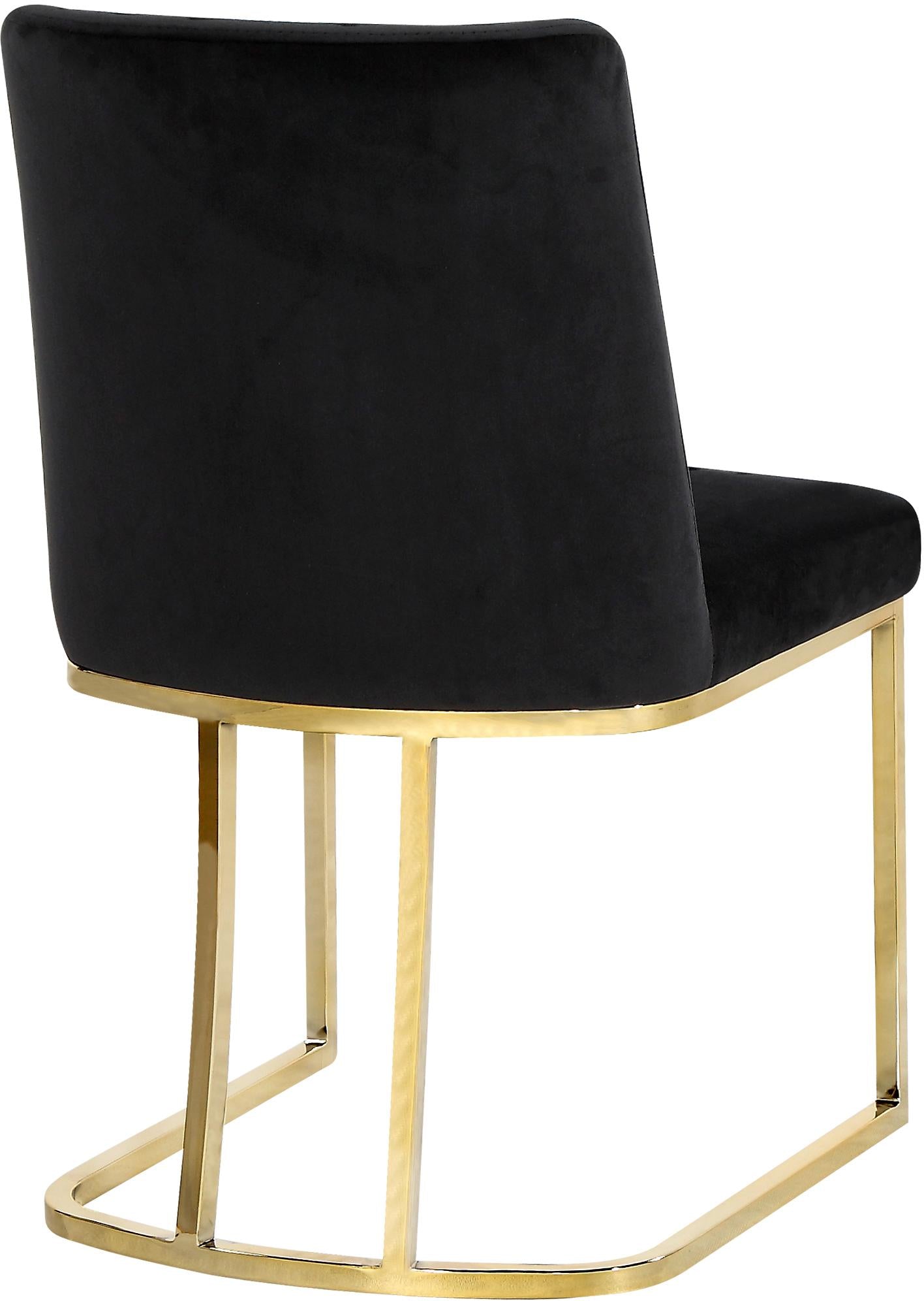 Heidi Black Velvet Dining Chair - Luxury Home Furniture (MI)
