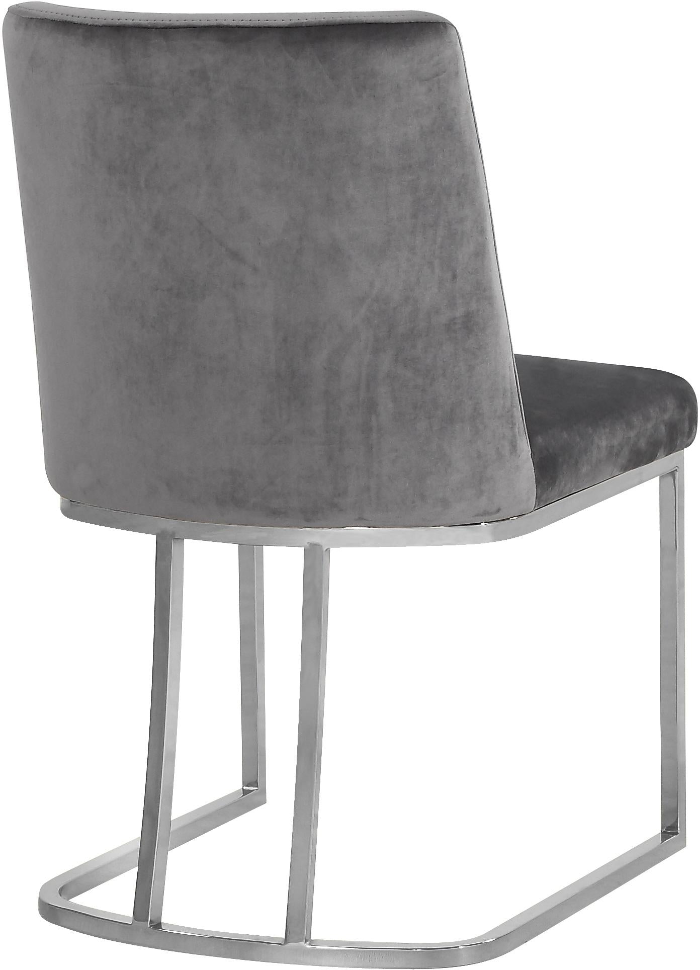 Heidi Grey Velvet Dining Chair - Luxury Home Furniture (MI)