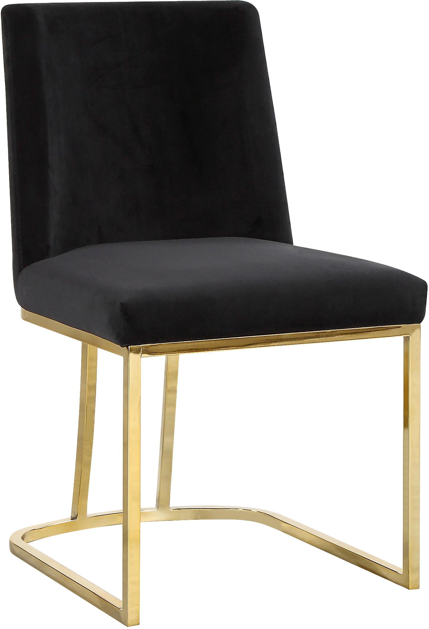 Heidi Black Velvet Dining Chair - Luxury Home Furniture (MI)