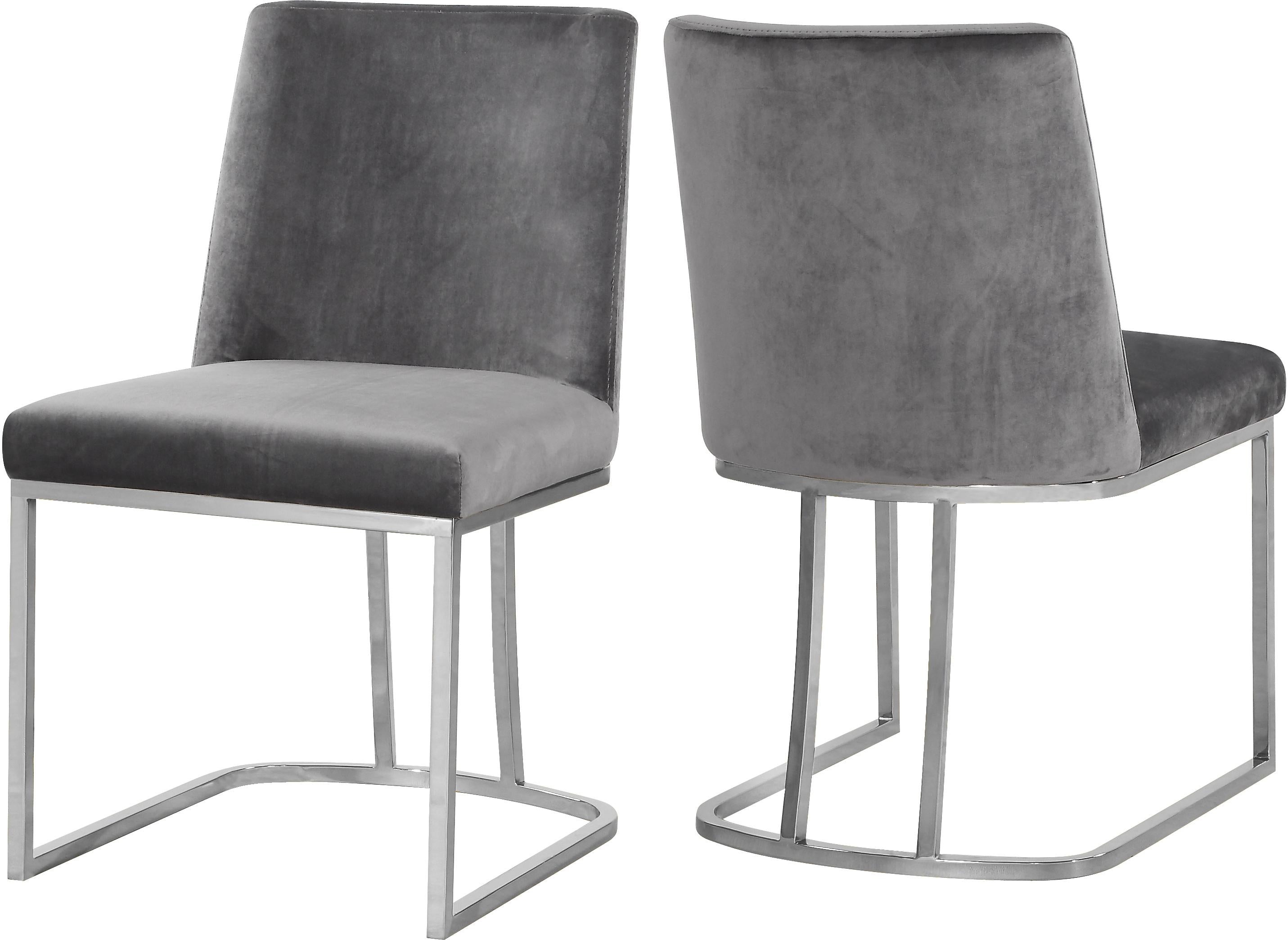 Heidi Grey Velvet Dining Chair - Luxury Home Furniture (MI)