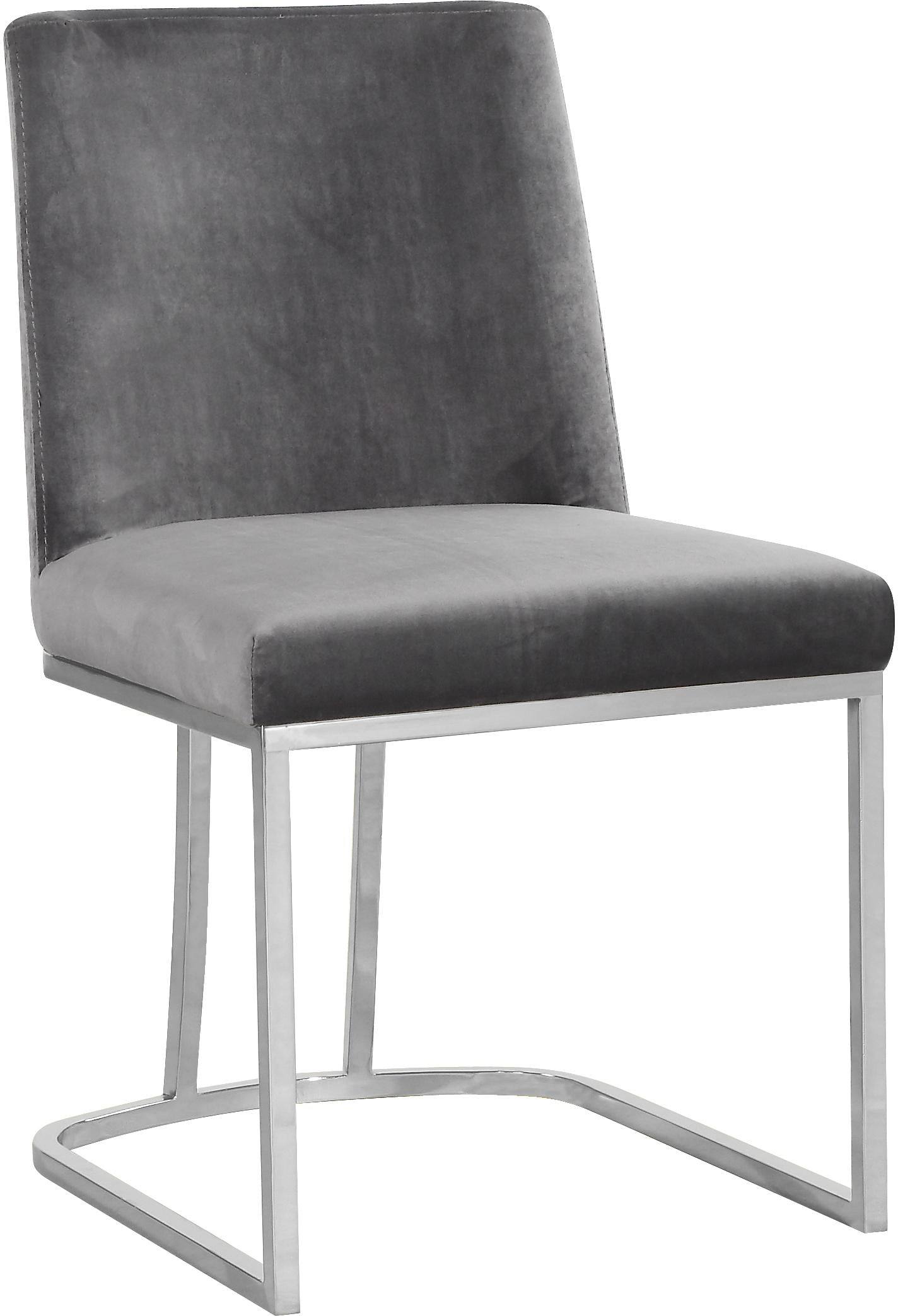Heidi Grey Velvet Dining Chair - Luxury Home Furniture (MI)