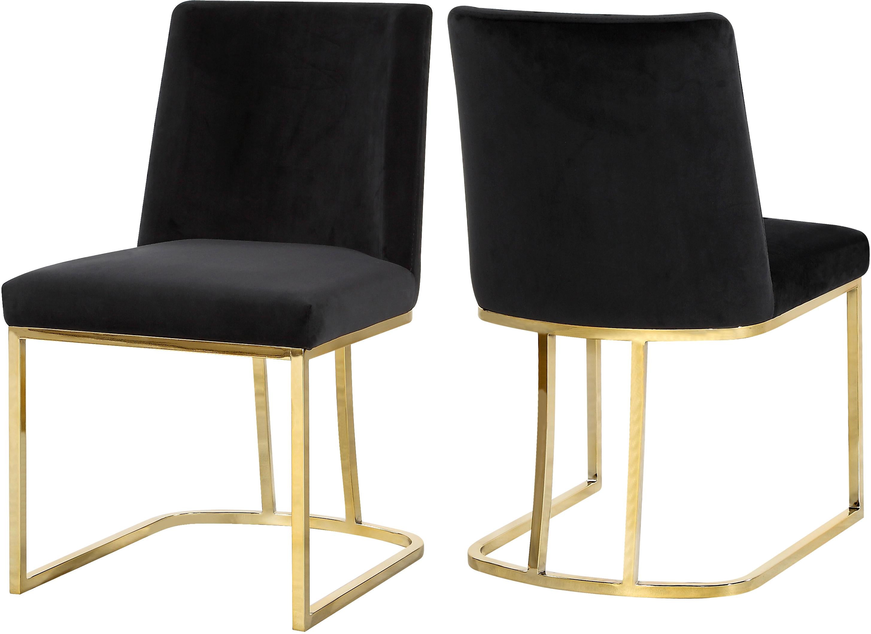 Heidi Black Velvet Dining Chair - Luxury Home Furniture (MI)