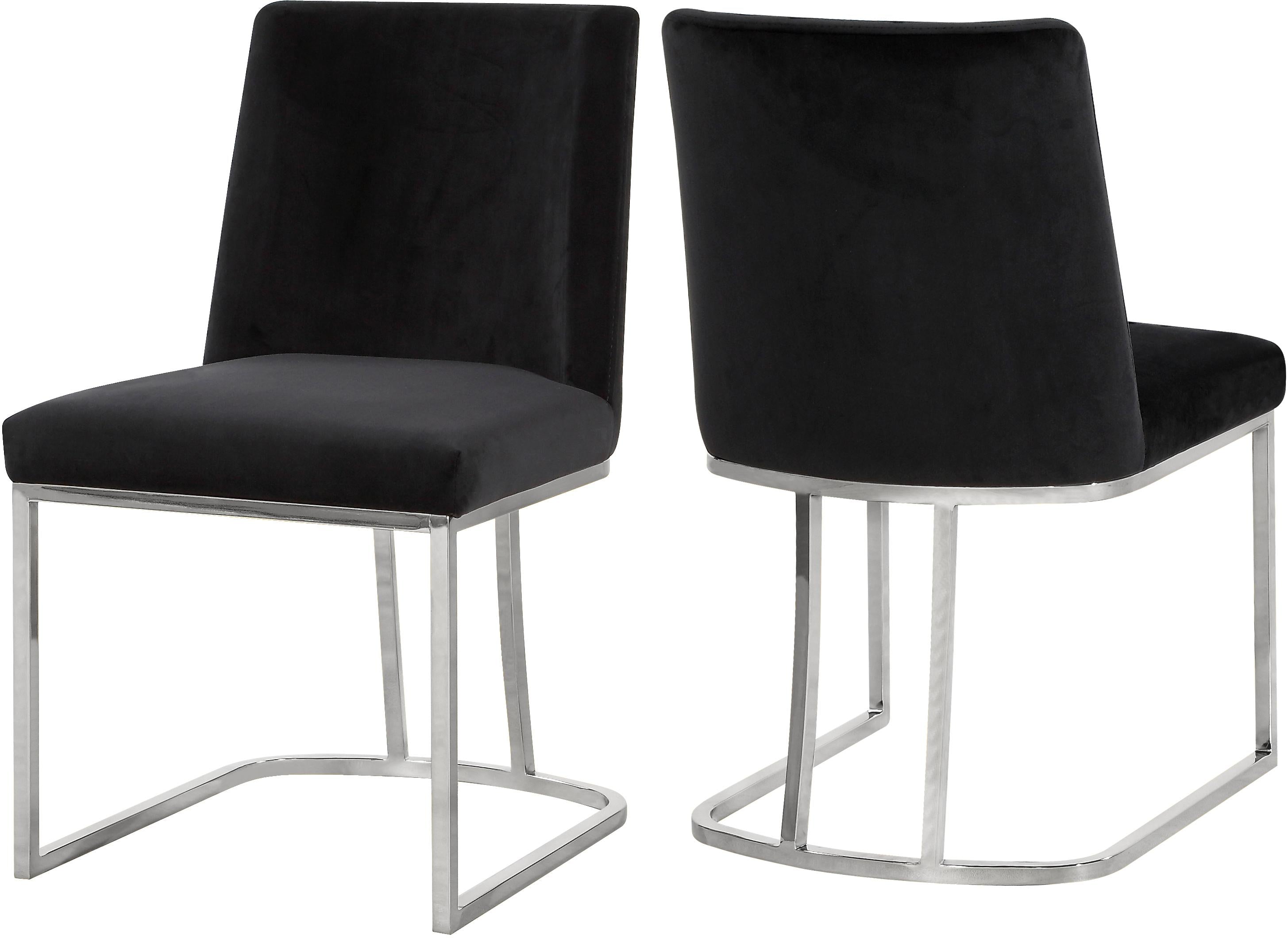 Heidi Black Velvet Dining Chair - Luxury Home Furniture (MI)