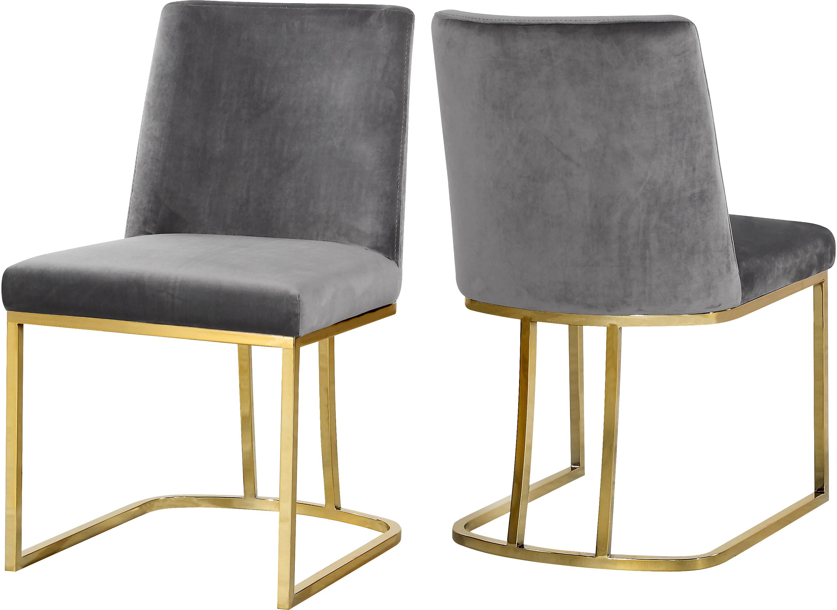 Heidi Grey Velvet Dining Chair - Luxury Home Furniture (MI)
