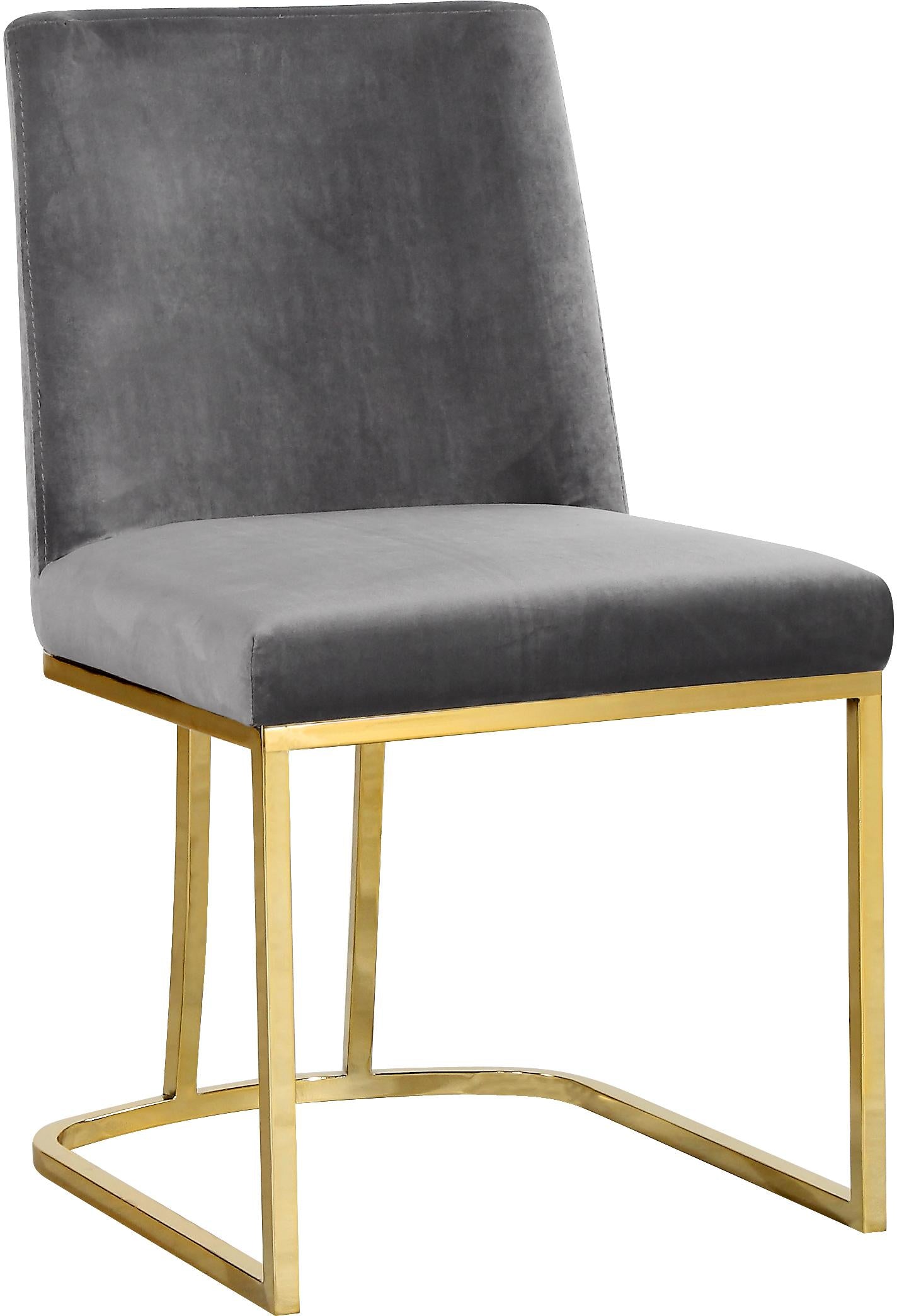 Heidi Grey Velvet Dining Chair - Luxury Home Furniture (MI)