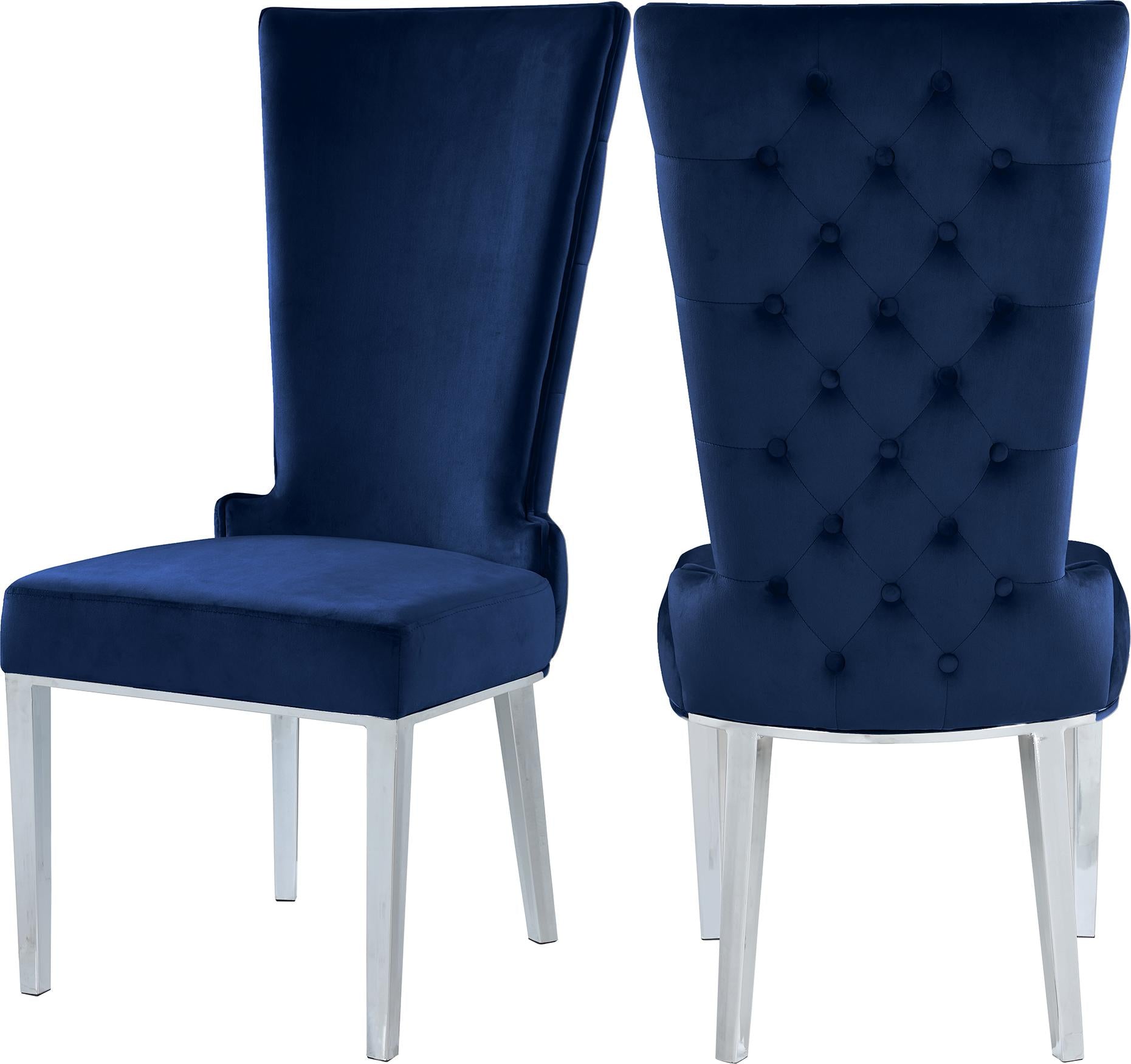 Serafina Navy Velvet Dining Chair - Luxury Home Furniture (MI)