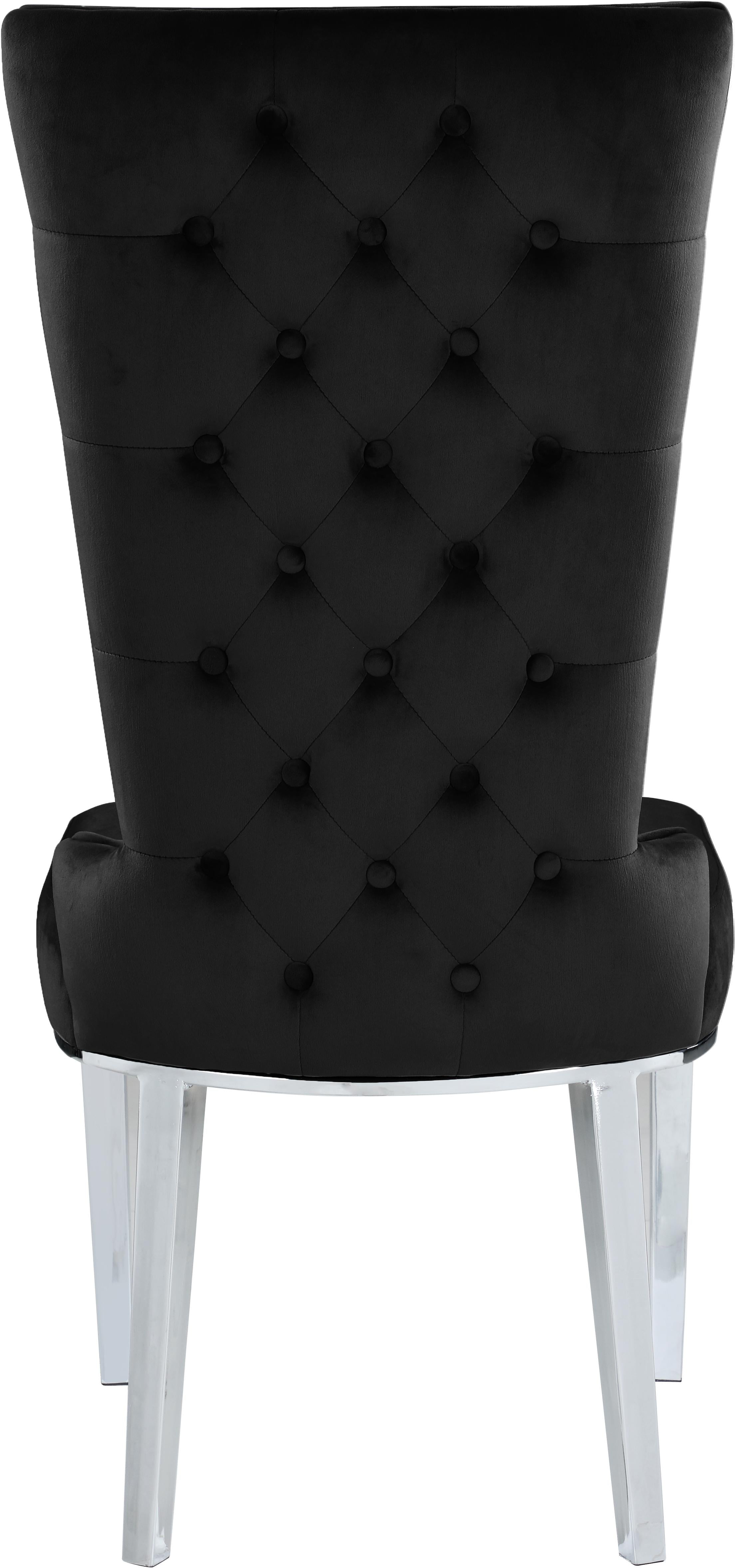 Serafina Black Velvet Dining Chair - Luxury Home Furniture (MI)