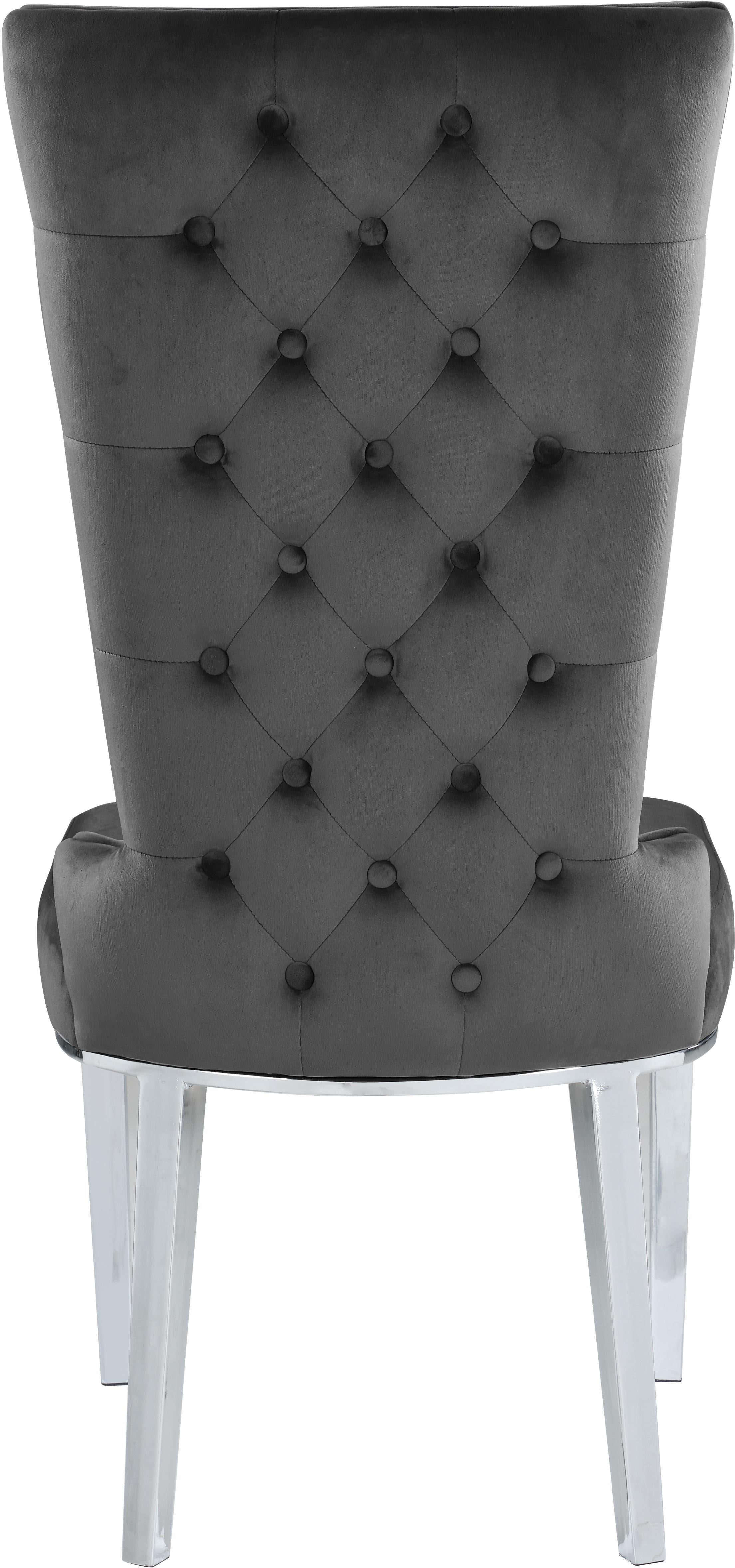 Serafina Grey Velvet Dining Chair - Luxury Home Furniture (MI)