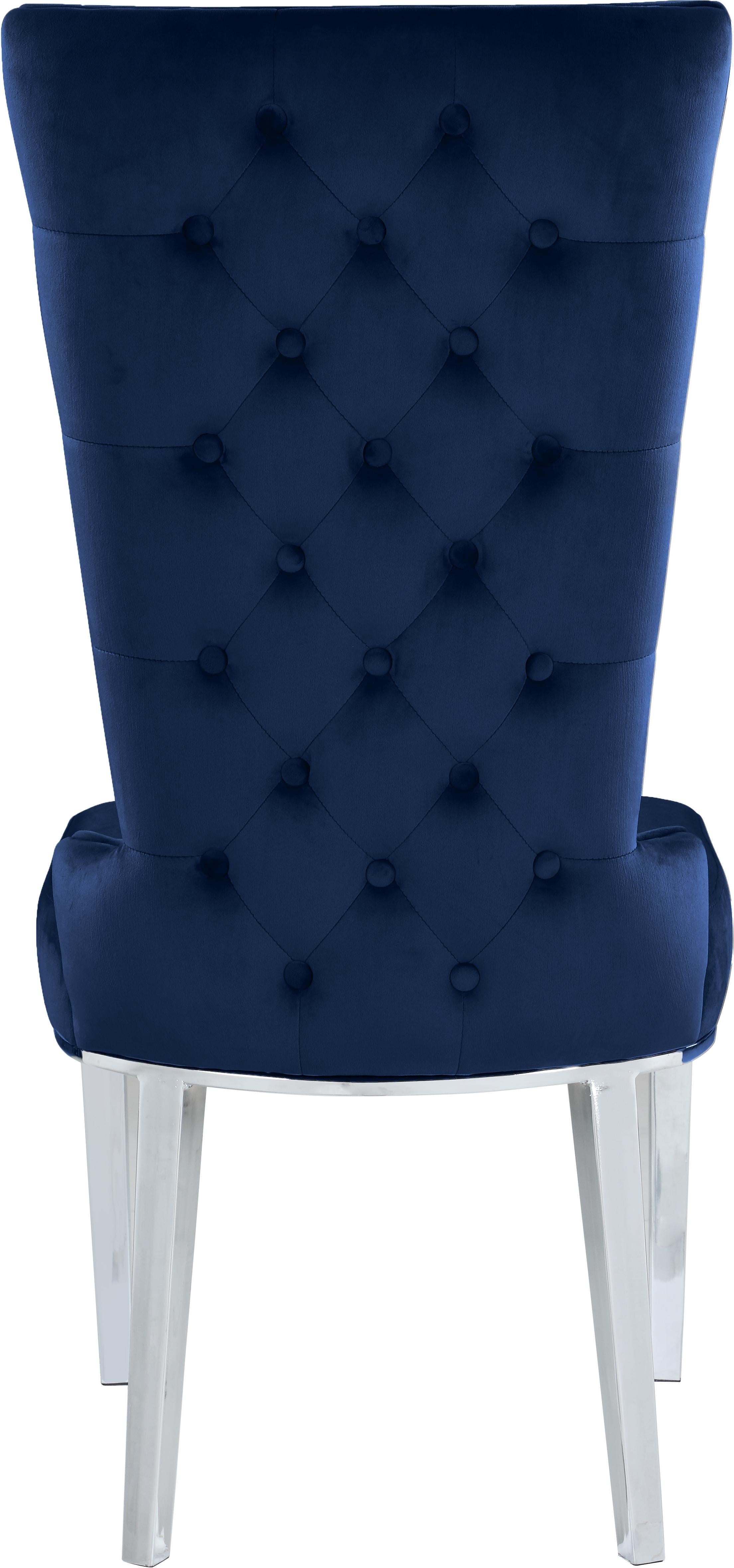 Serafina Navy Velvet Dining Chair - Luxury Home Furniture (MI)