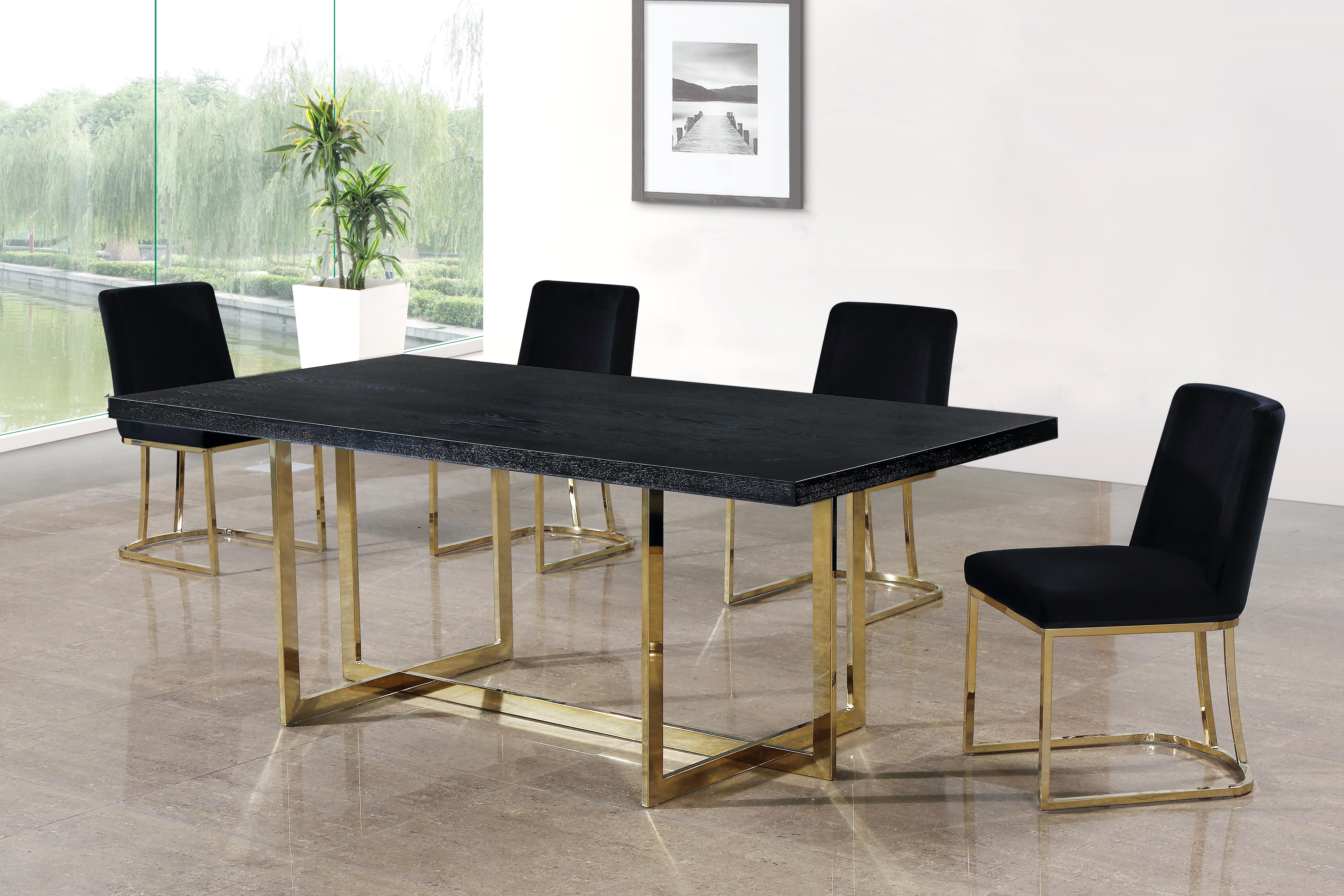 Heidi Black Velvet Dining Chair - Luxury Home Furniture (MI)
