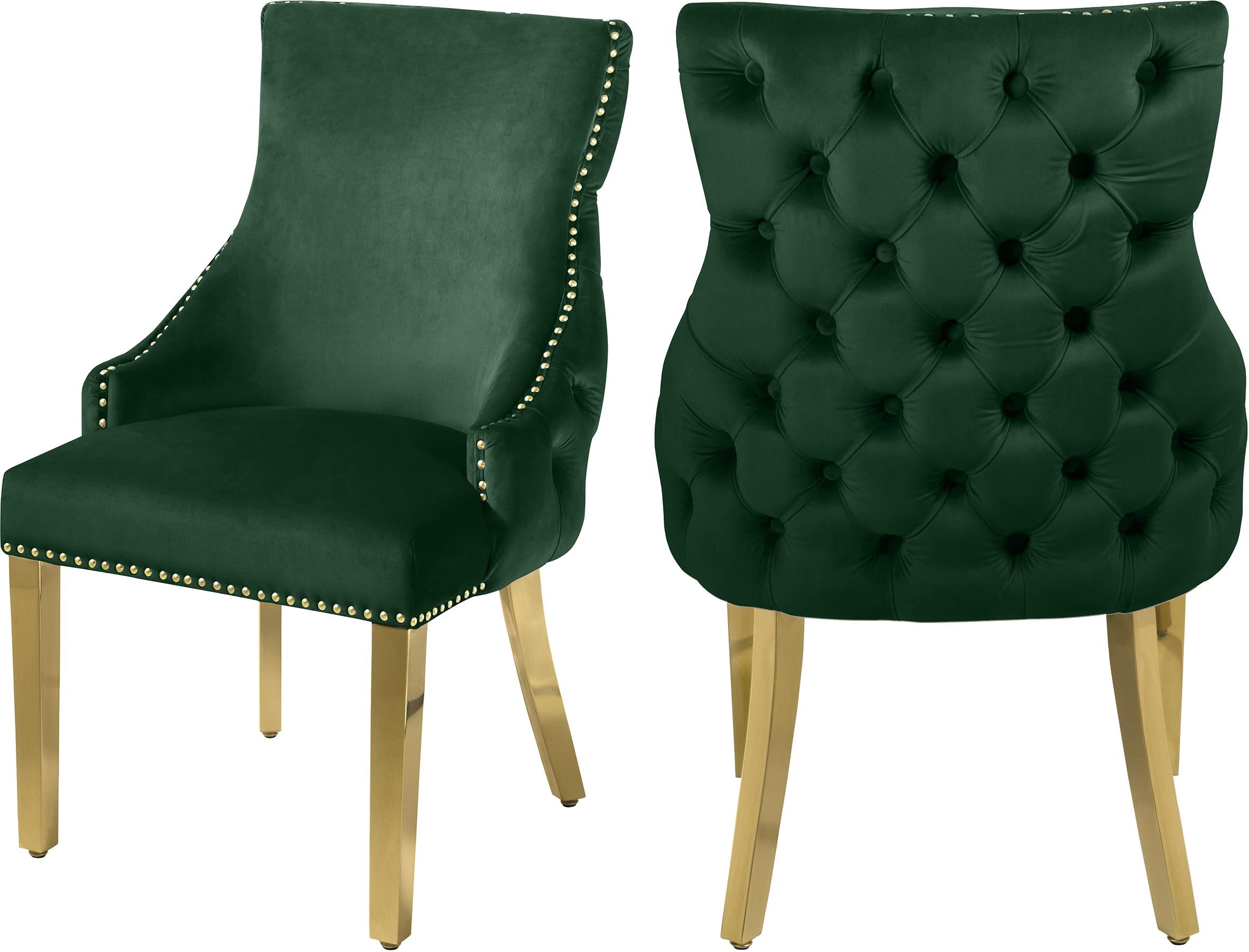 Tuft Green Velvet Dining Chair - Luxury Home Furniture (MI)