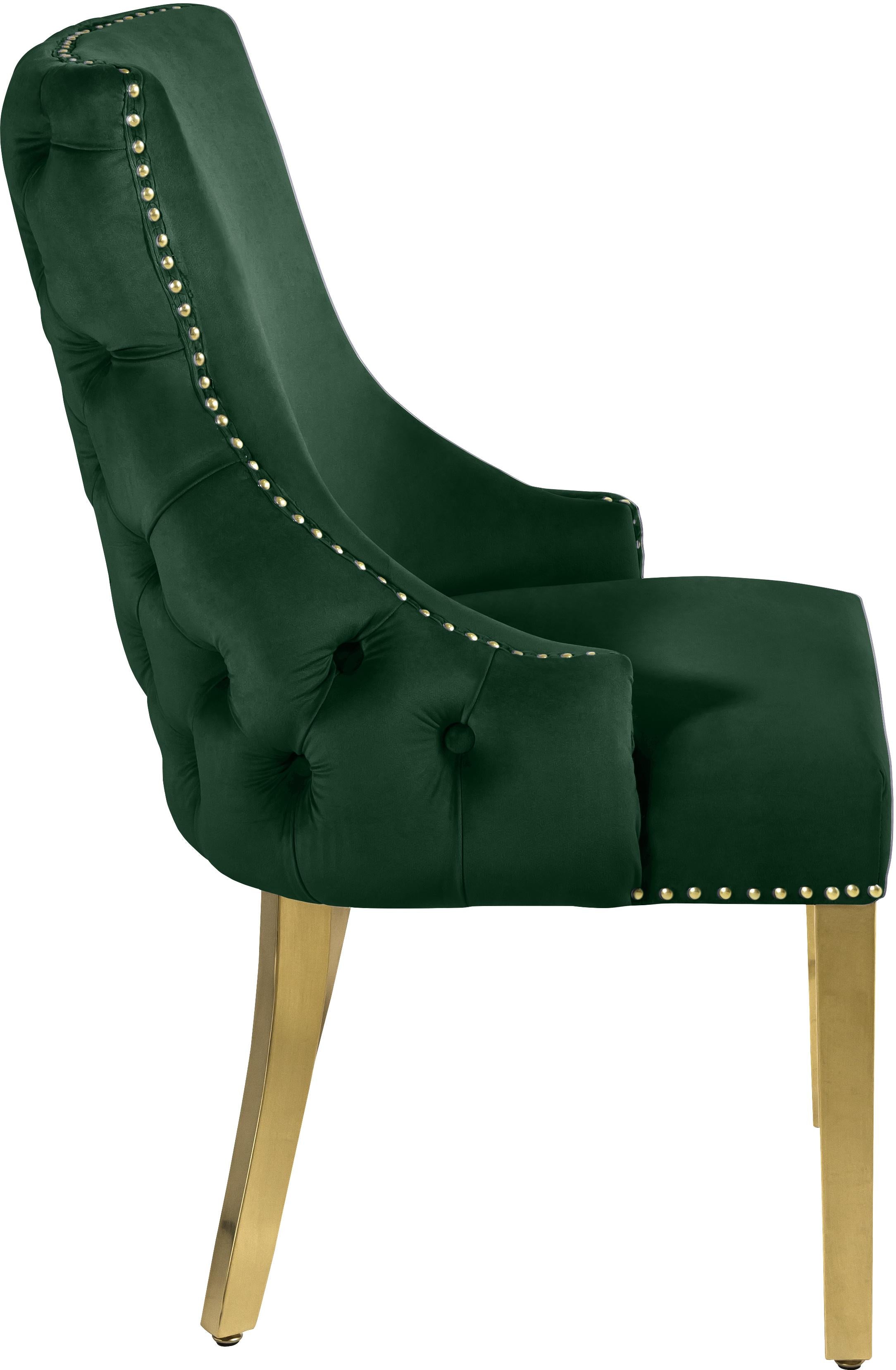 Tuft Green Velvet Dining Chair - Luxury Home Furniture (MI)