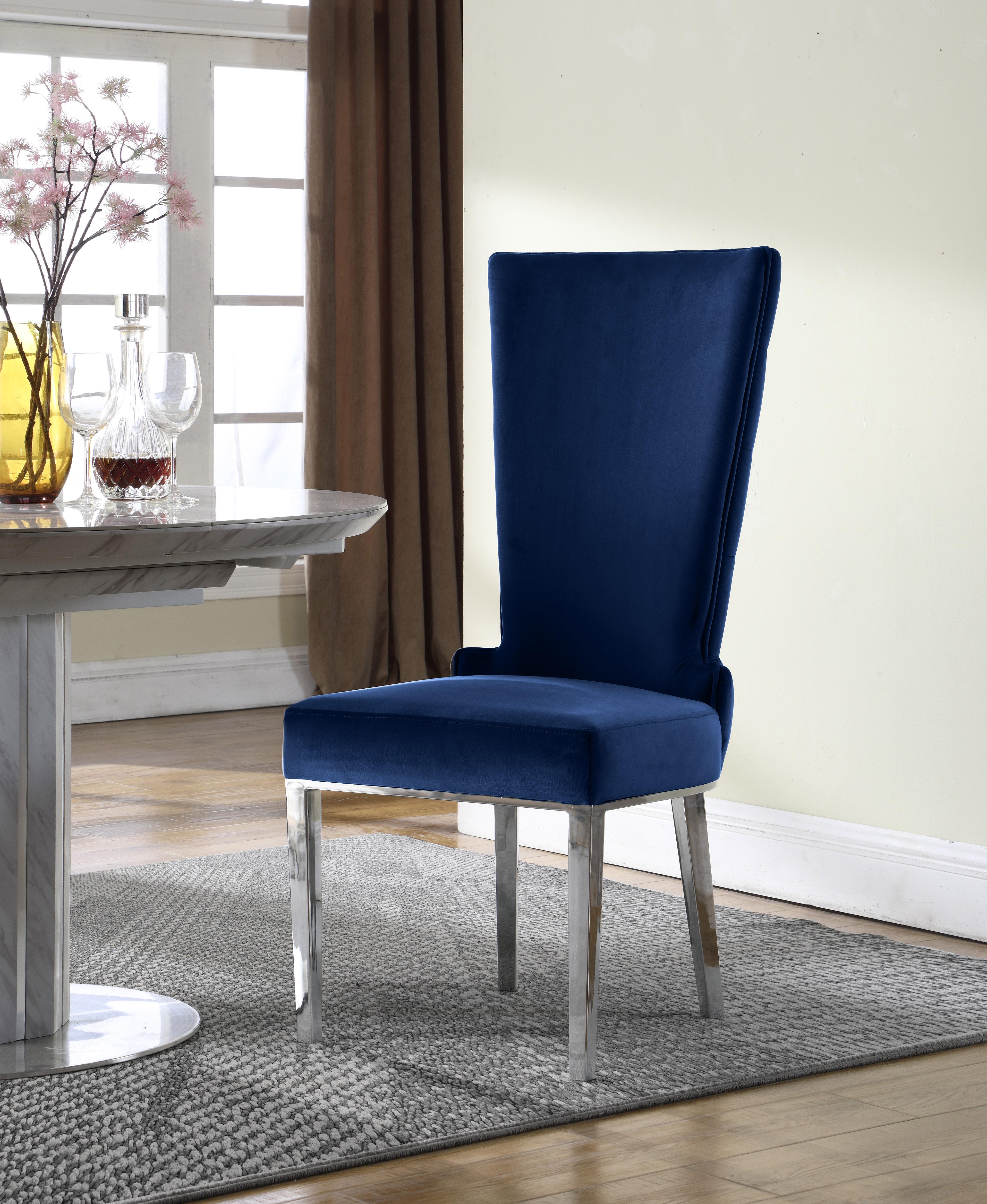 Serafina Navy Velvet Dining Chair - Luxury Home Furniture (MI)