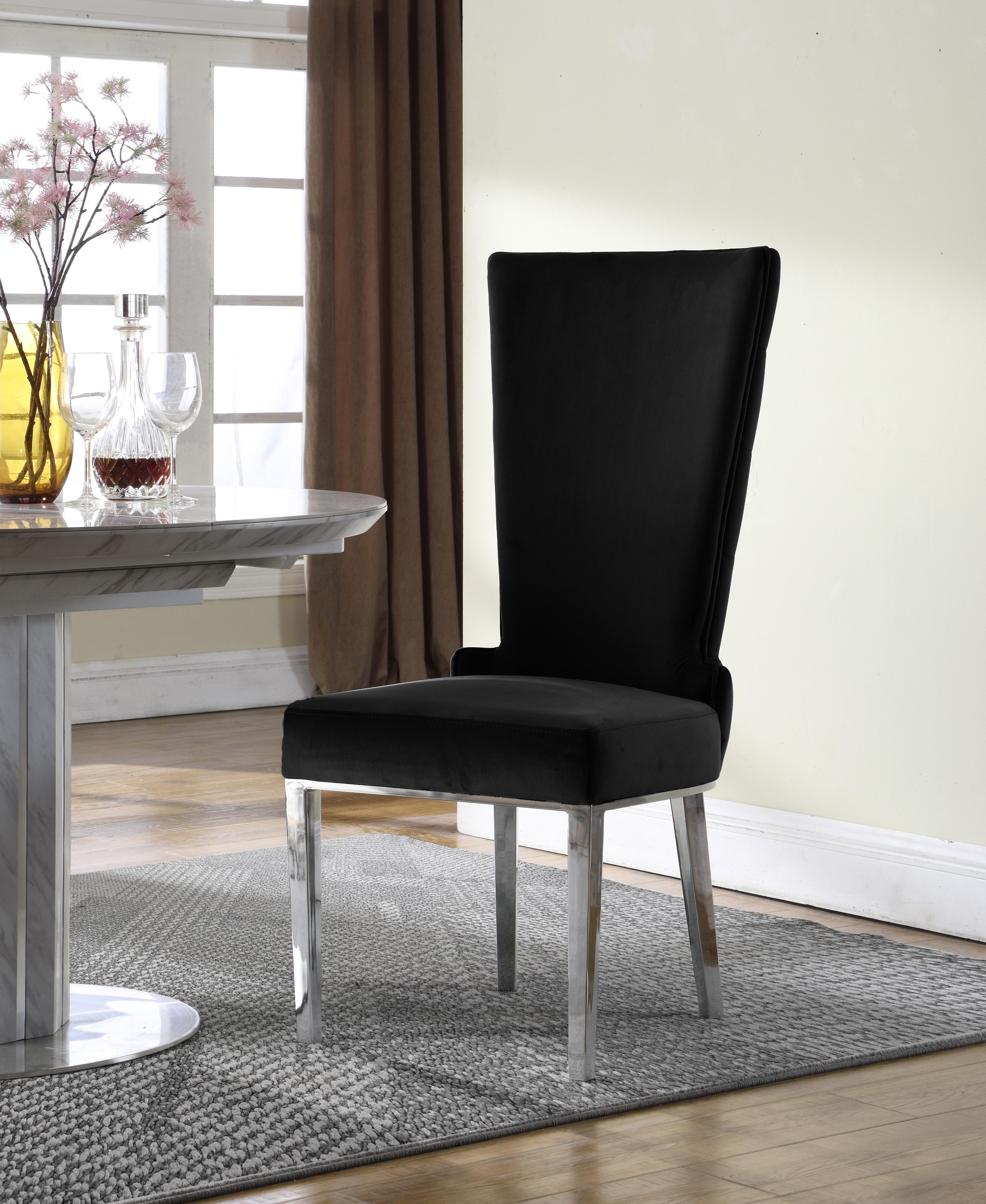 Serafina Black Velvet Dining Chair - Luxury Home Furniture (MI)