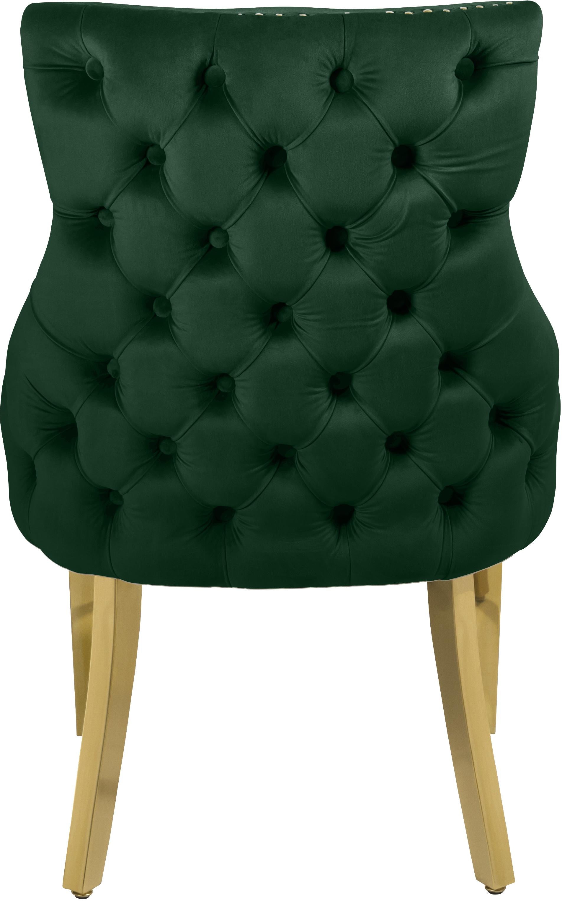 Tuft Green Velvet Dining Chair - Luxury Home Furniture (MI)