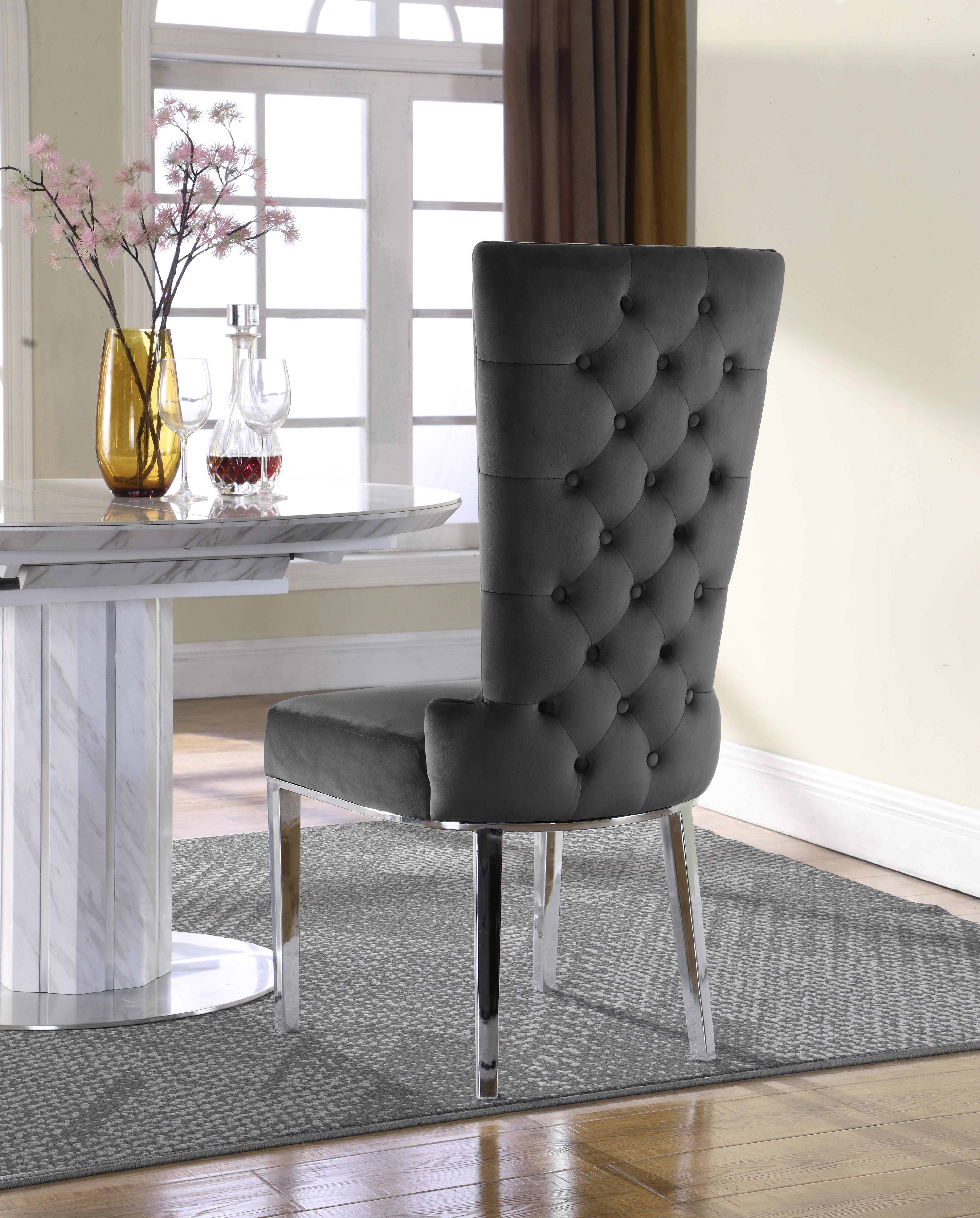 Serafina Grey Velvet Dining Chair - Luxury Home Furniture (MI)