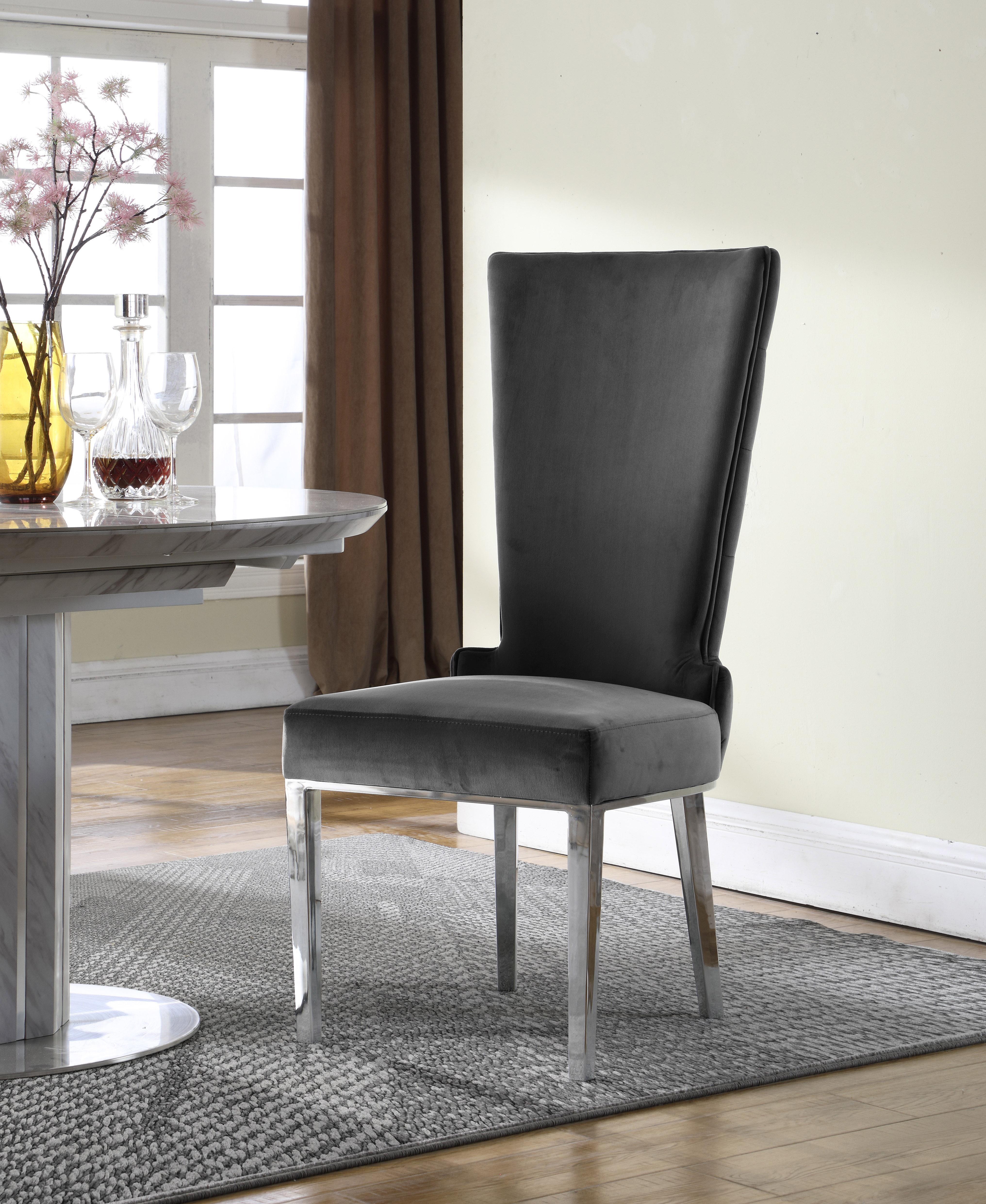 Serafina Grey Velvet Dining Chair - Luxury Home Furniture (MI)