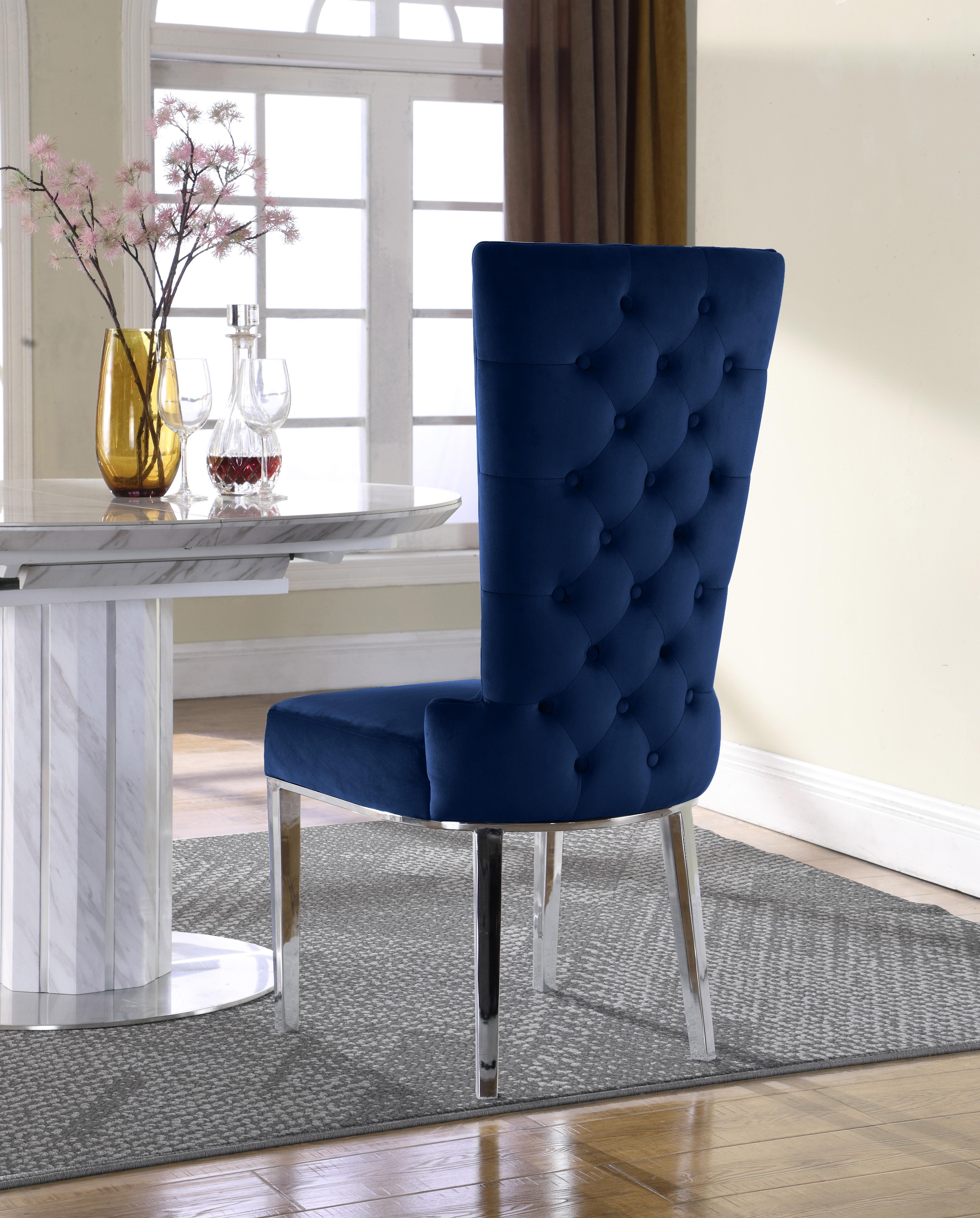 Serafina Navy Velvet Dining Chair - Luxury Home Furniture (MI)