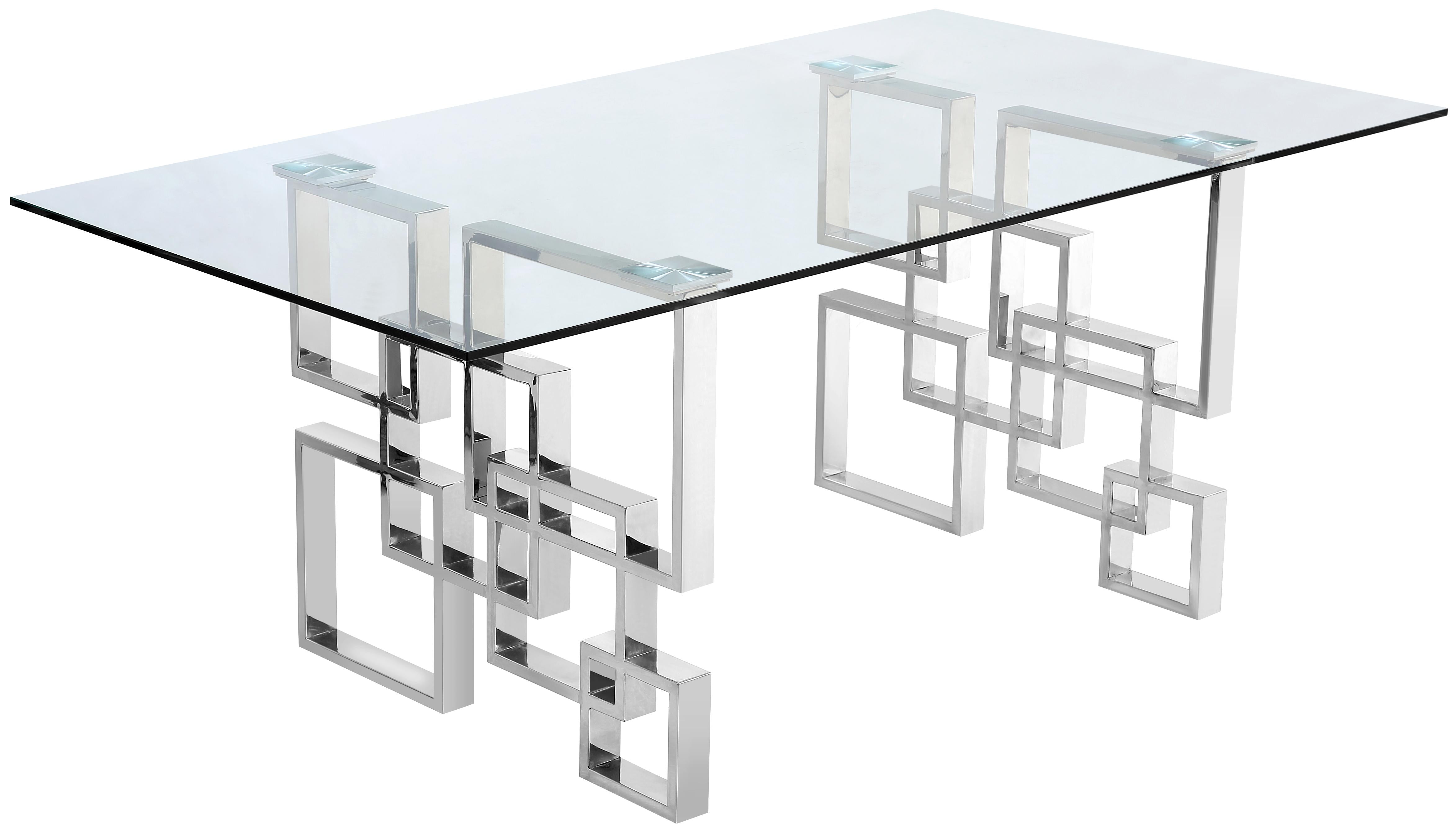 Alexis Chrome Dining Table - Luxury Home Furniture (MI)