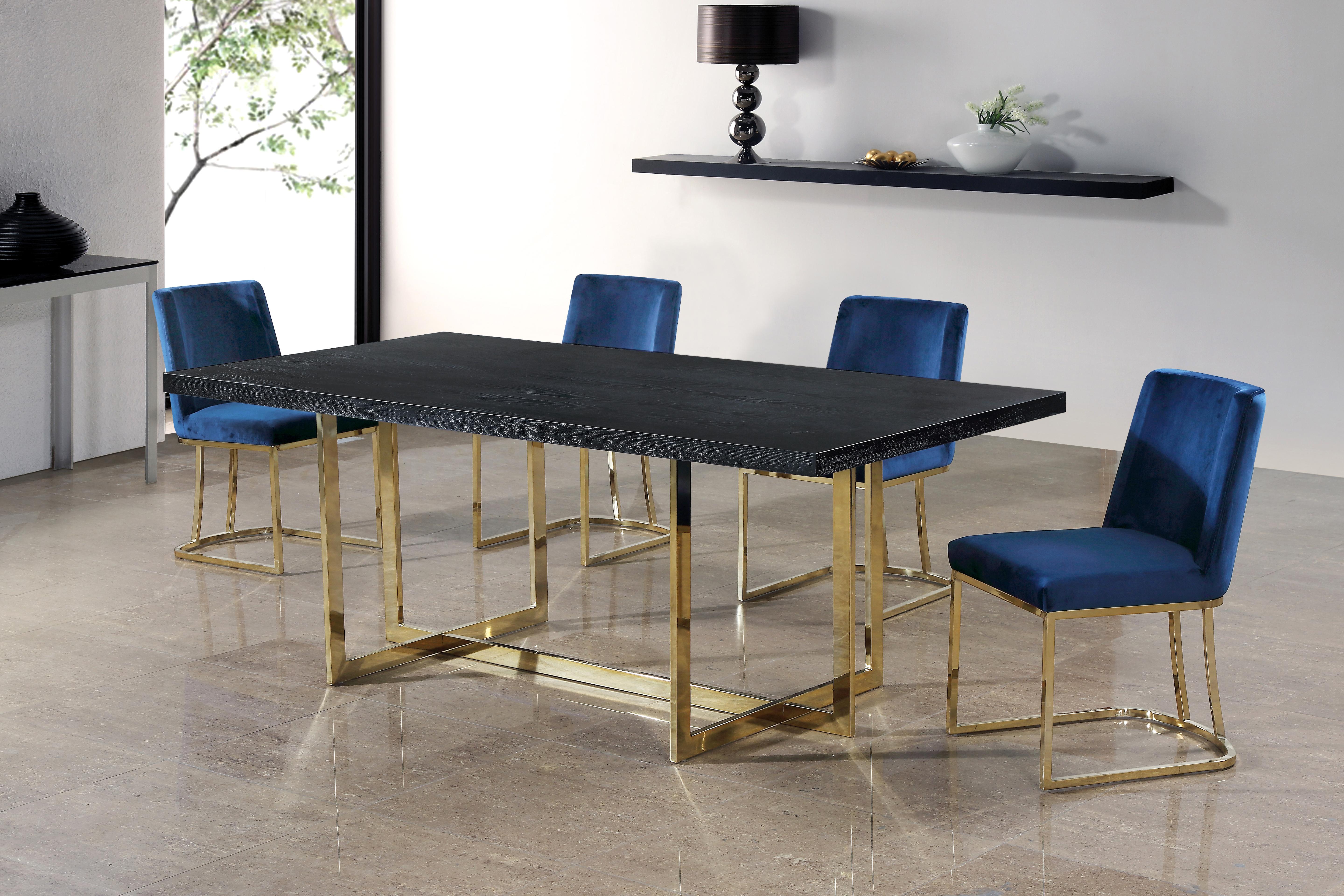 Heidi Navy Velvet Dining Chair - Luxury Home Furniture (MI)