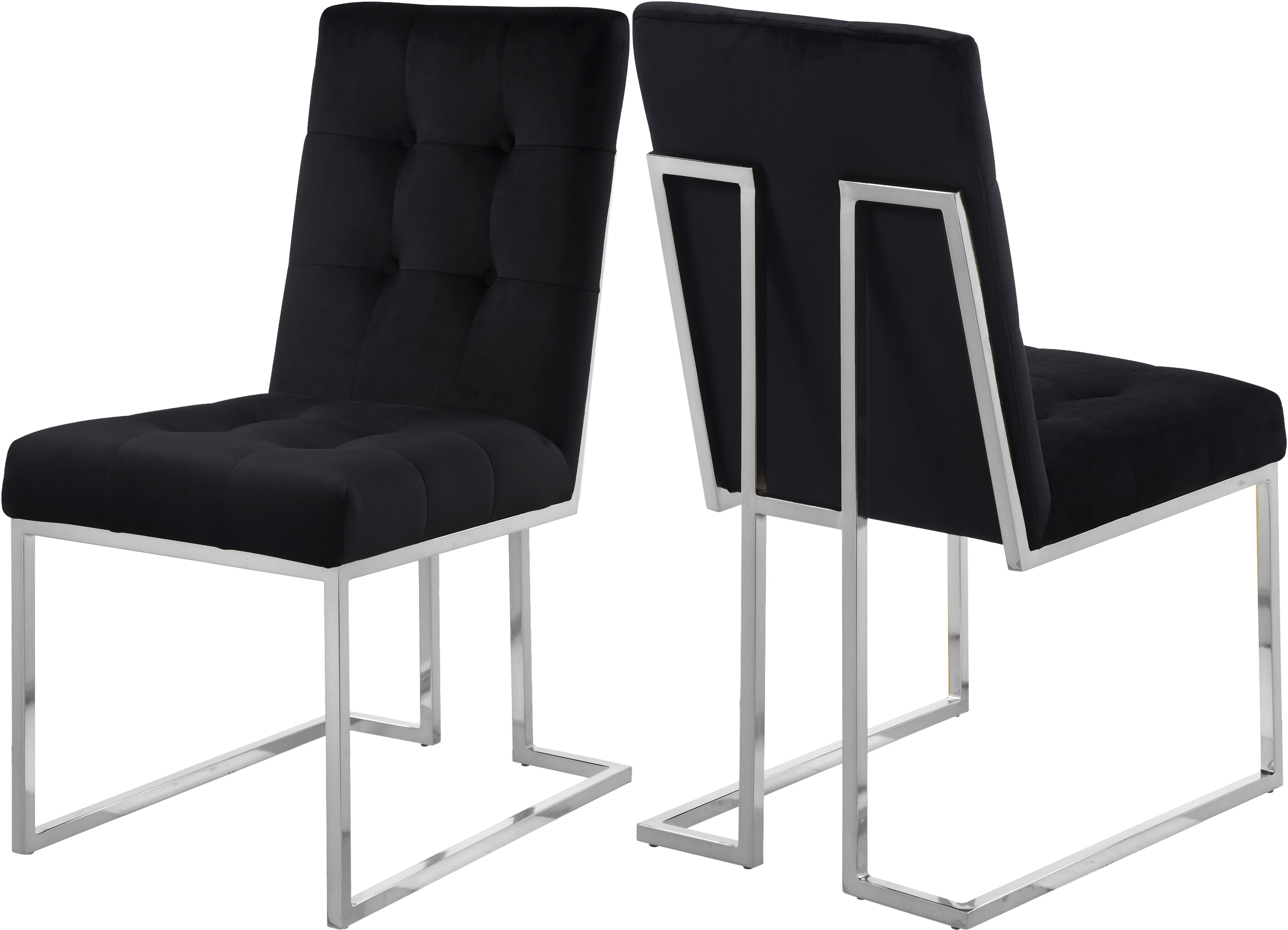 Alexis Black Velvet Dining Chair - Luxury Home Furniture (MI)